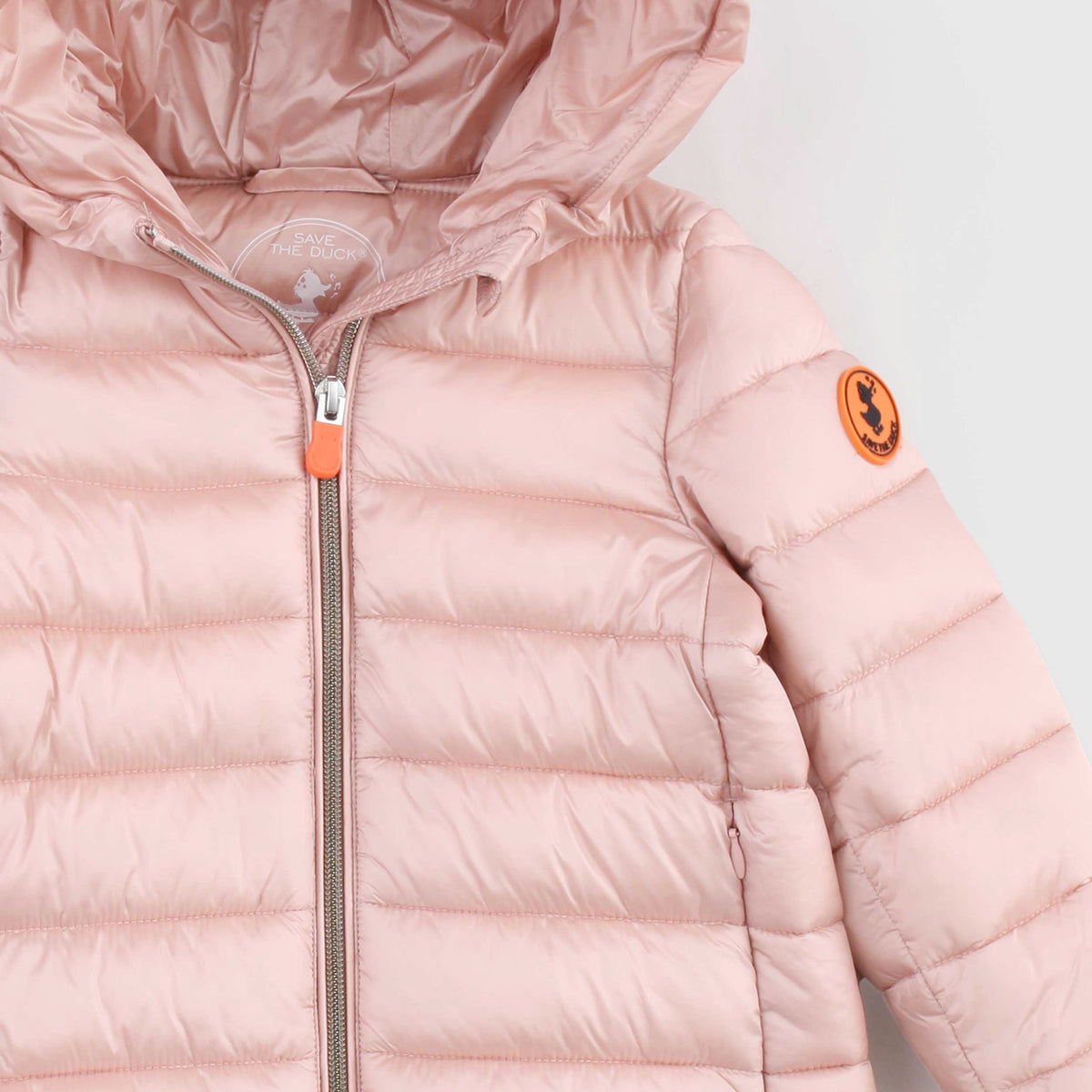 Piumino Rosa con Cappuccio Jeny per Bambina SAVE THE DUCK