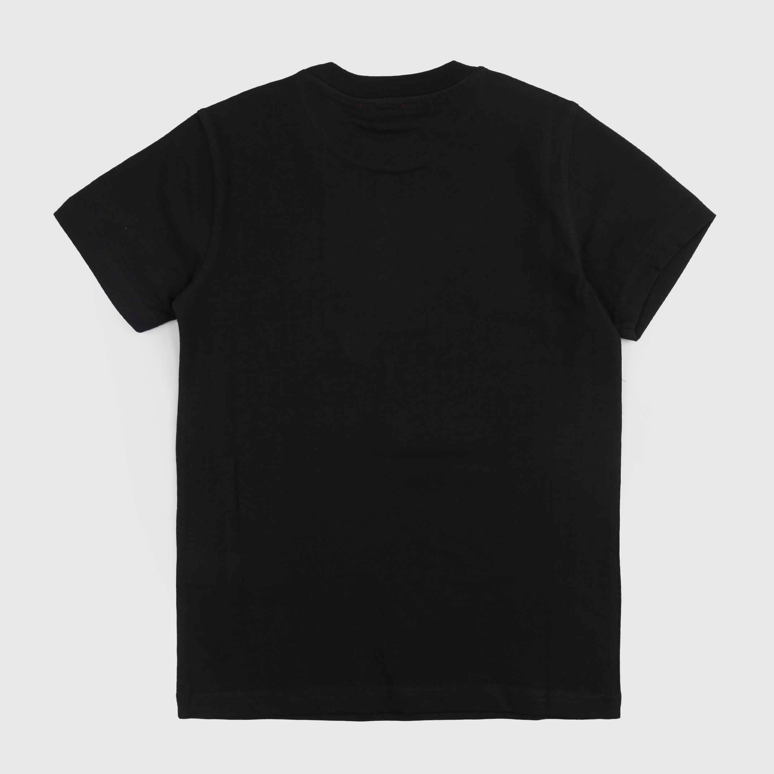 T-shirt Nera Con Logo In Contrasto Bianco Firmata DIESEL