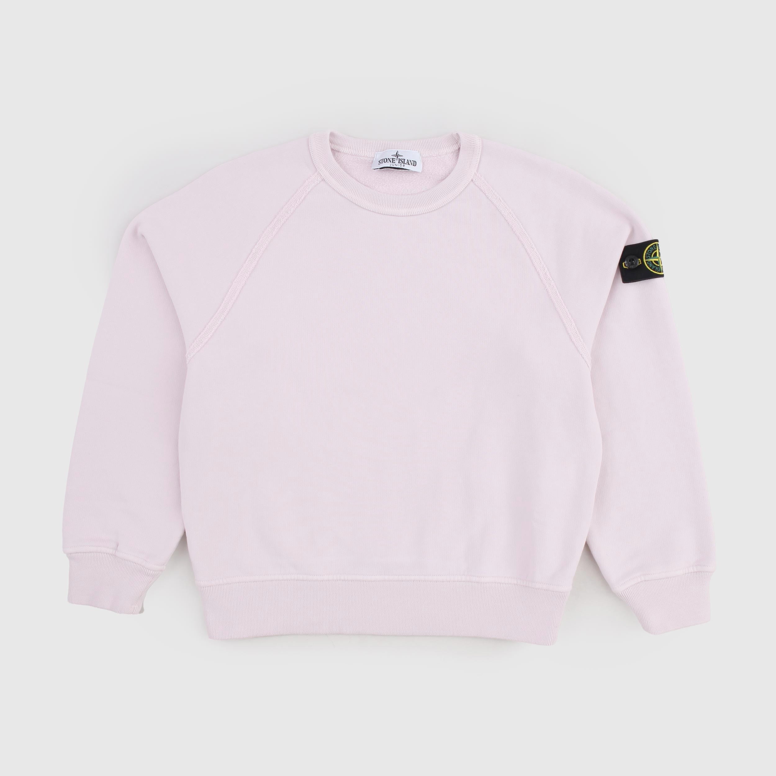 Felpa Rosa Chiaro con Cuciture a Vista By STONE ISLAND