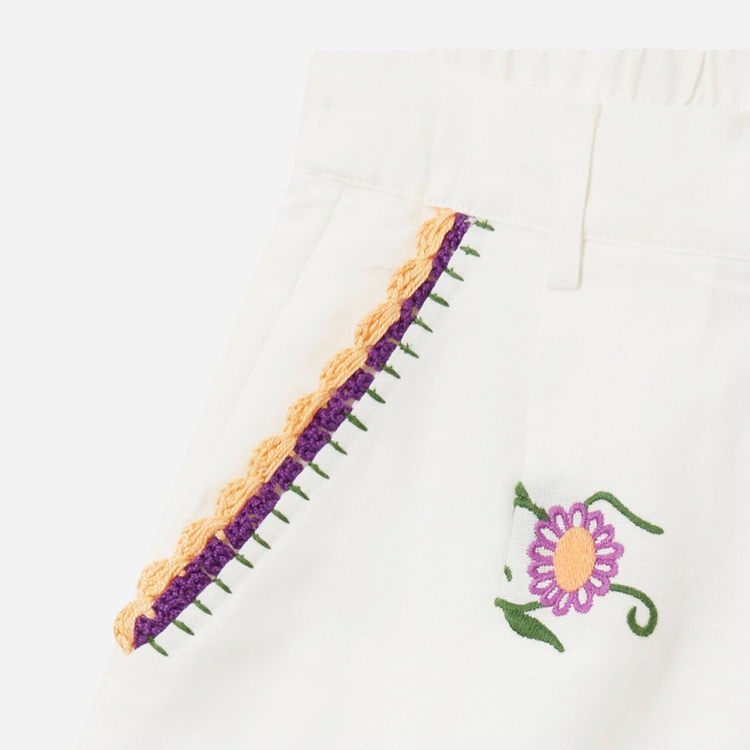 White Bermuda Shorts with STELLA MCCARTNEY Trim