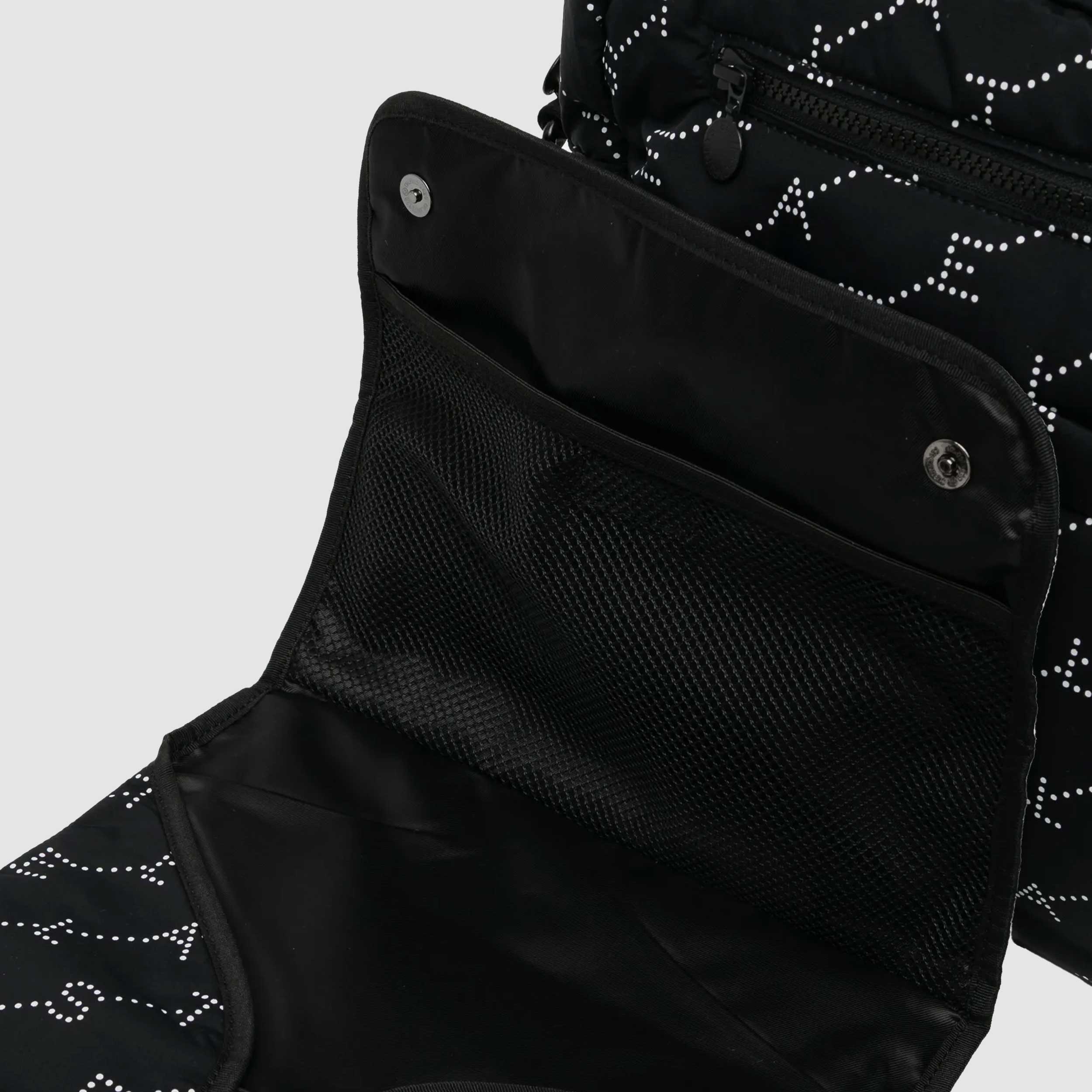 Black Tote Bag with All-Over Logo by STELLA MCCARTNEY