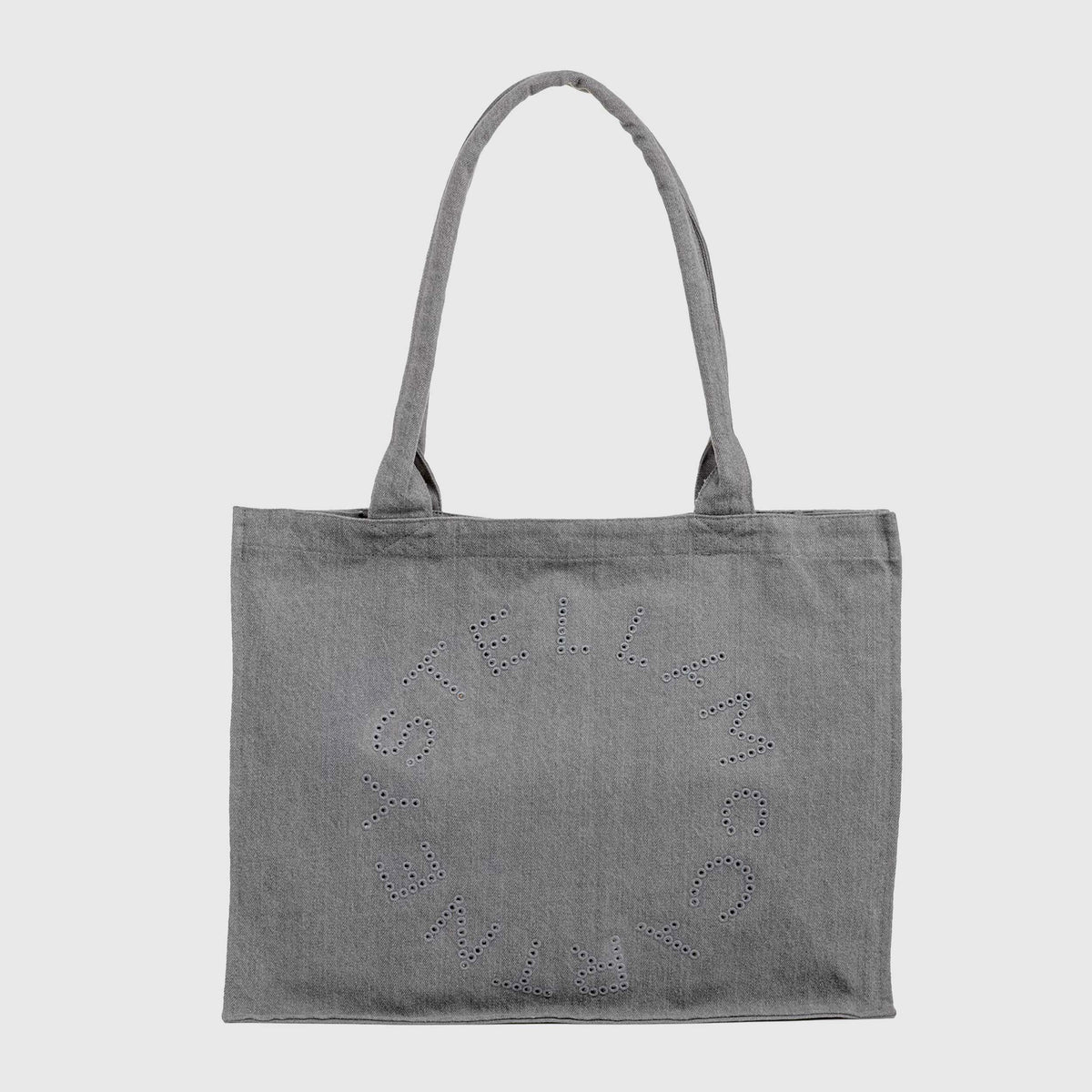 Grey Tote Bag with Openwork Logo by STELLA MCCARTNEY