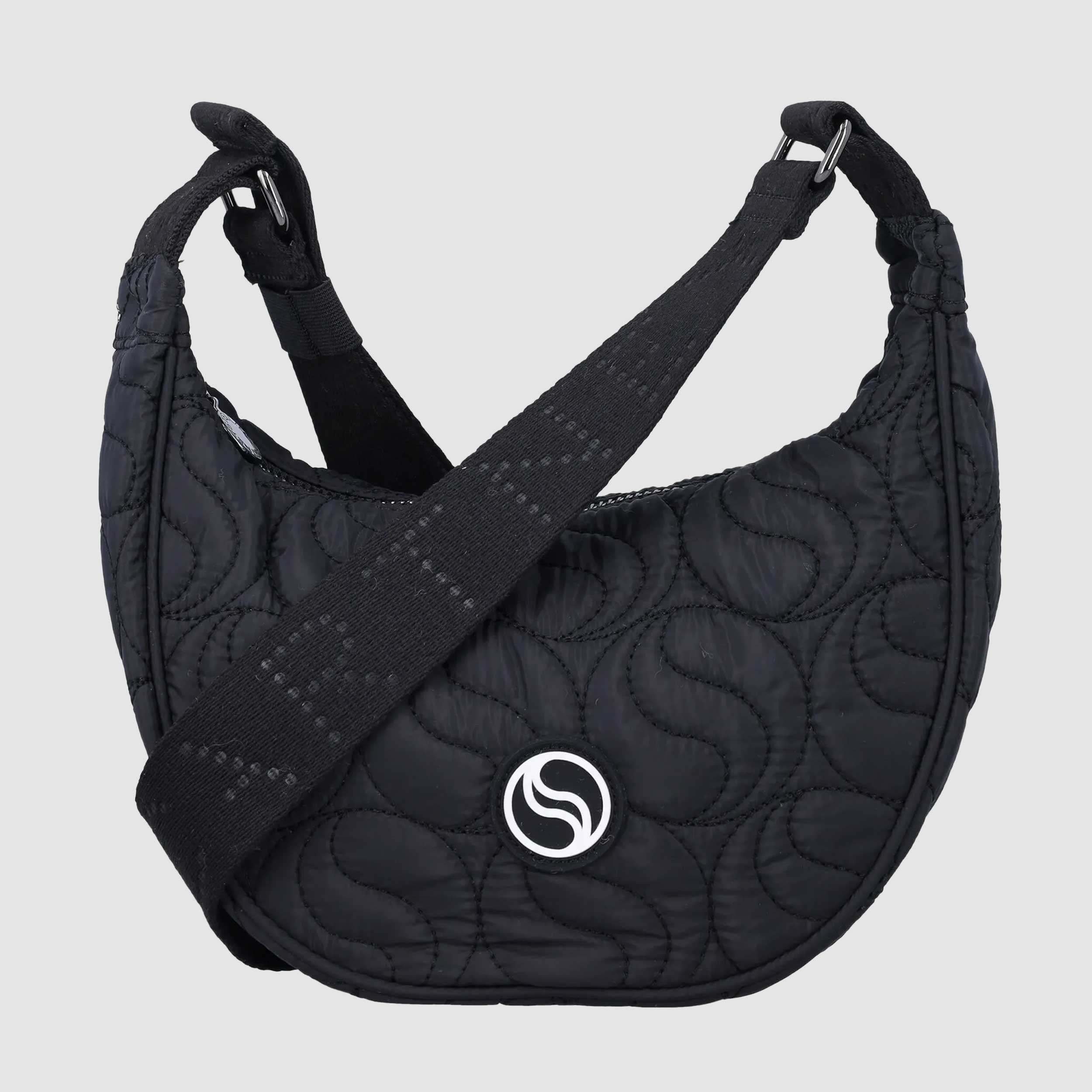 STELLA MCCARTNEY Black S-Wave Shoulder Bag