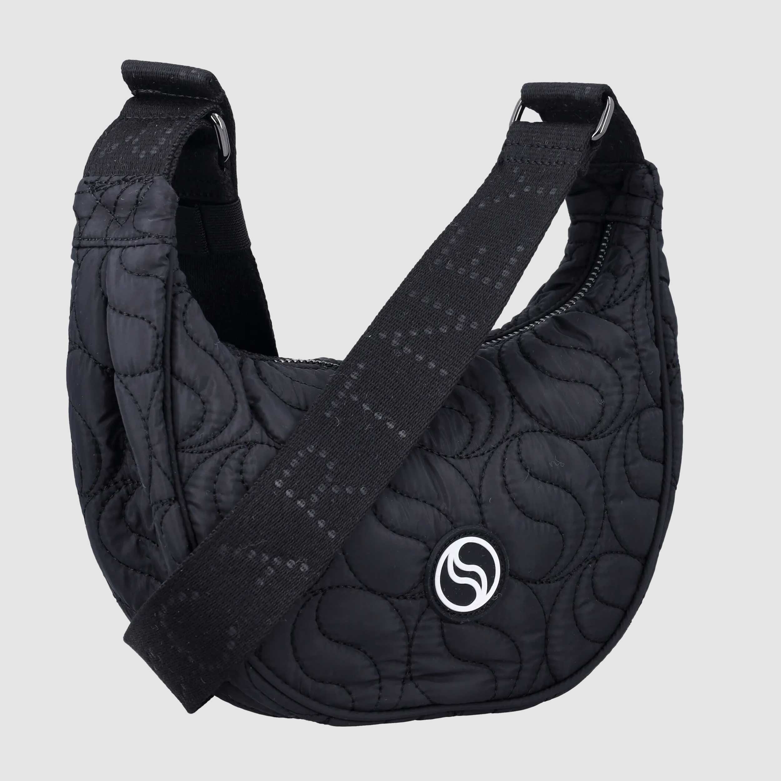 STELLA MCCARTNEY Black S-Wave Shoulder Bag
