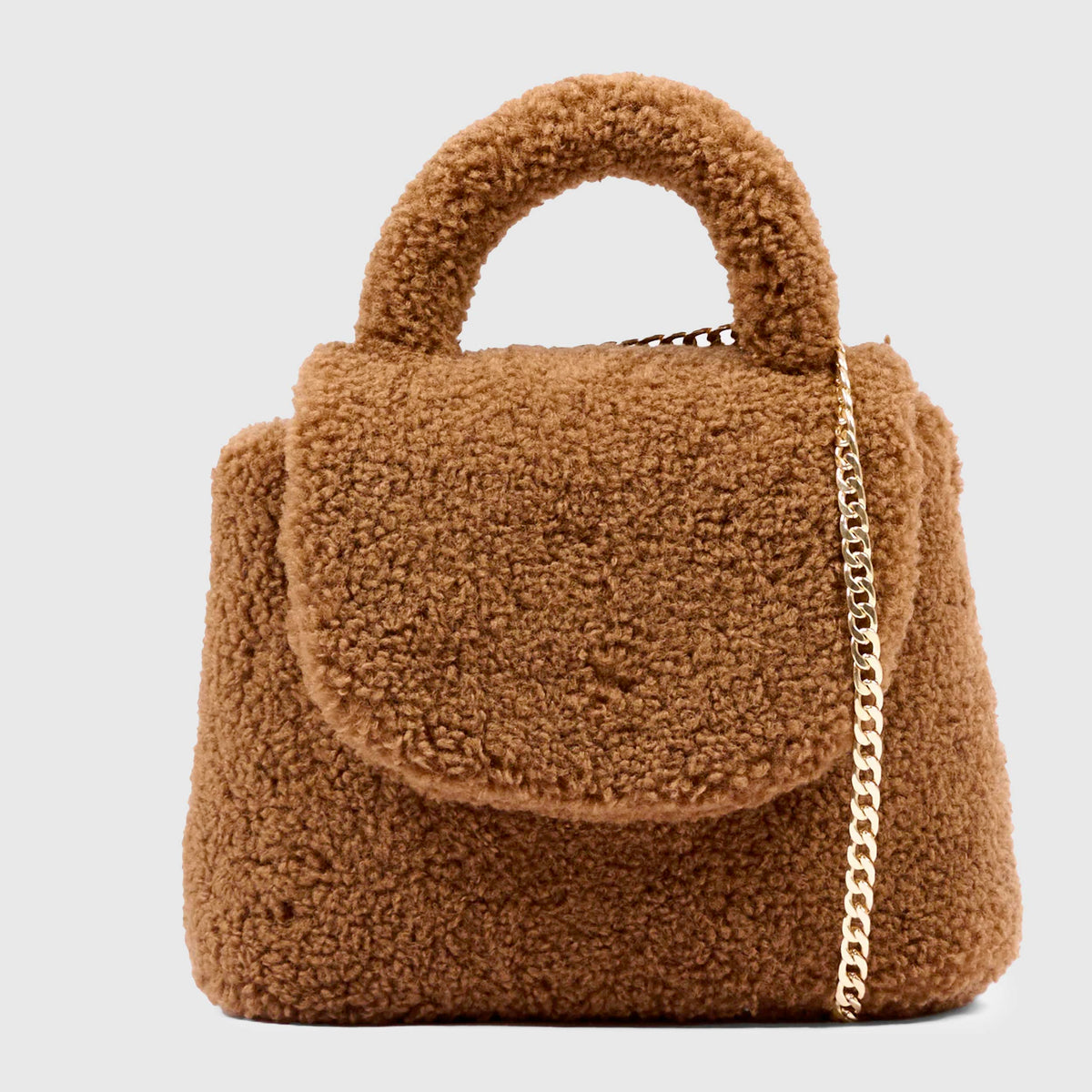 Borsa a Sacco in Teddy Marrone per Ragazza by STELLA MCCARTNEY