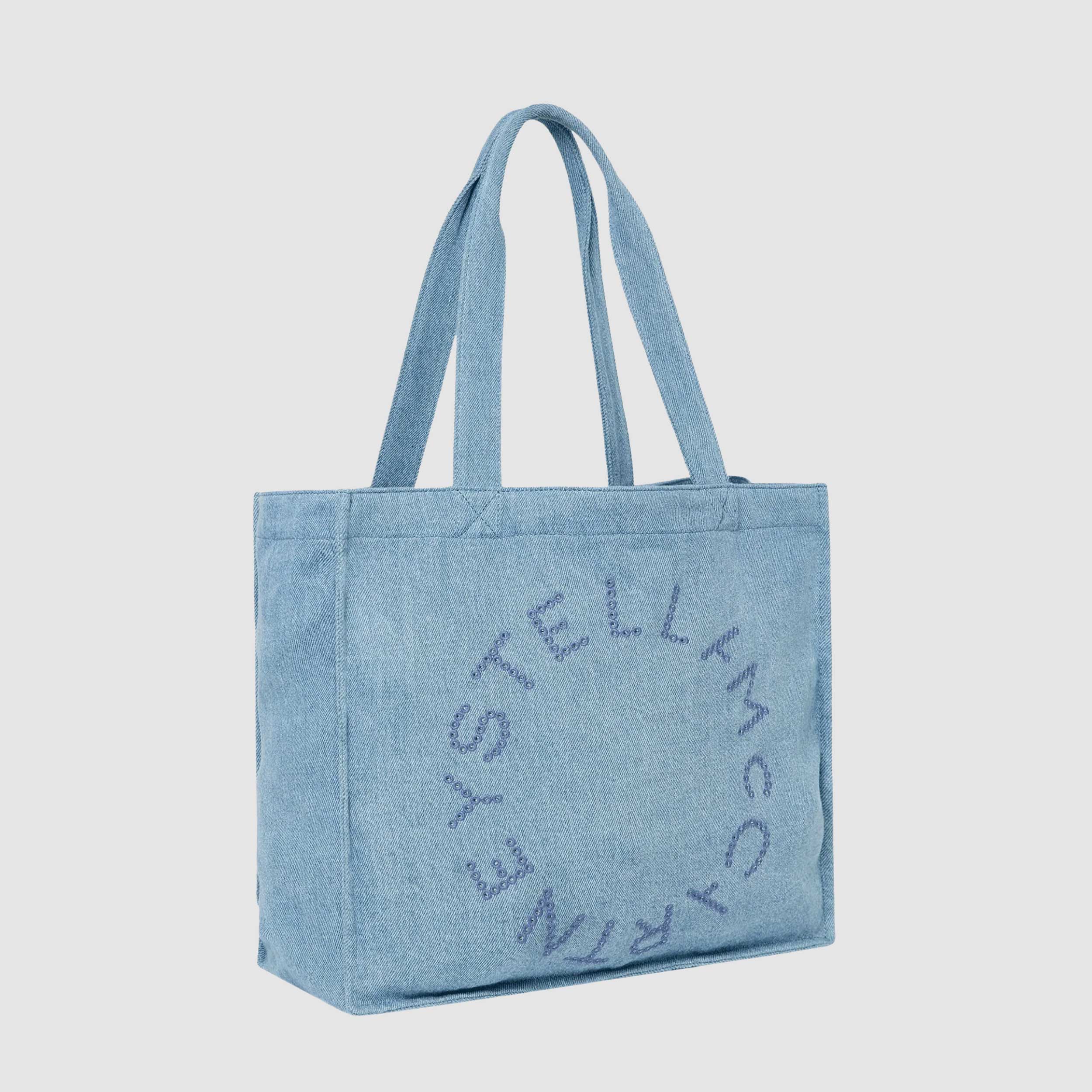 Borsa Tote Ricamata in Denim Firmata STELLA MCCARTNEY