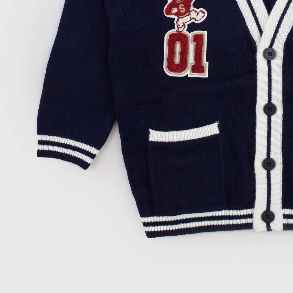 Blue Cardigan with Patches for Baby by STELLA MCCARTNEY