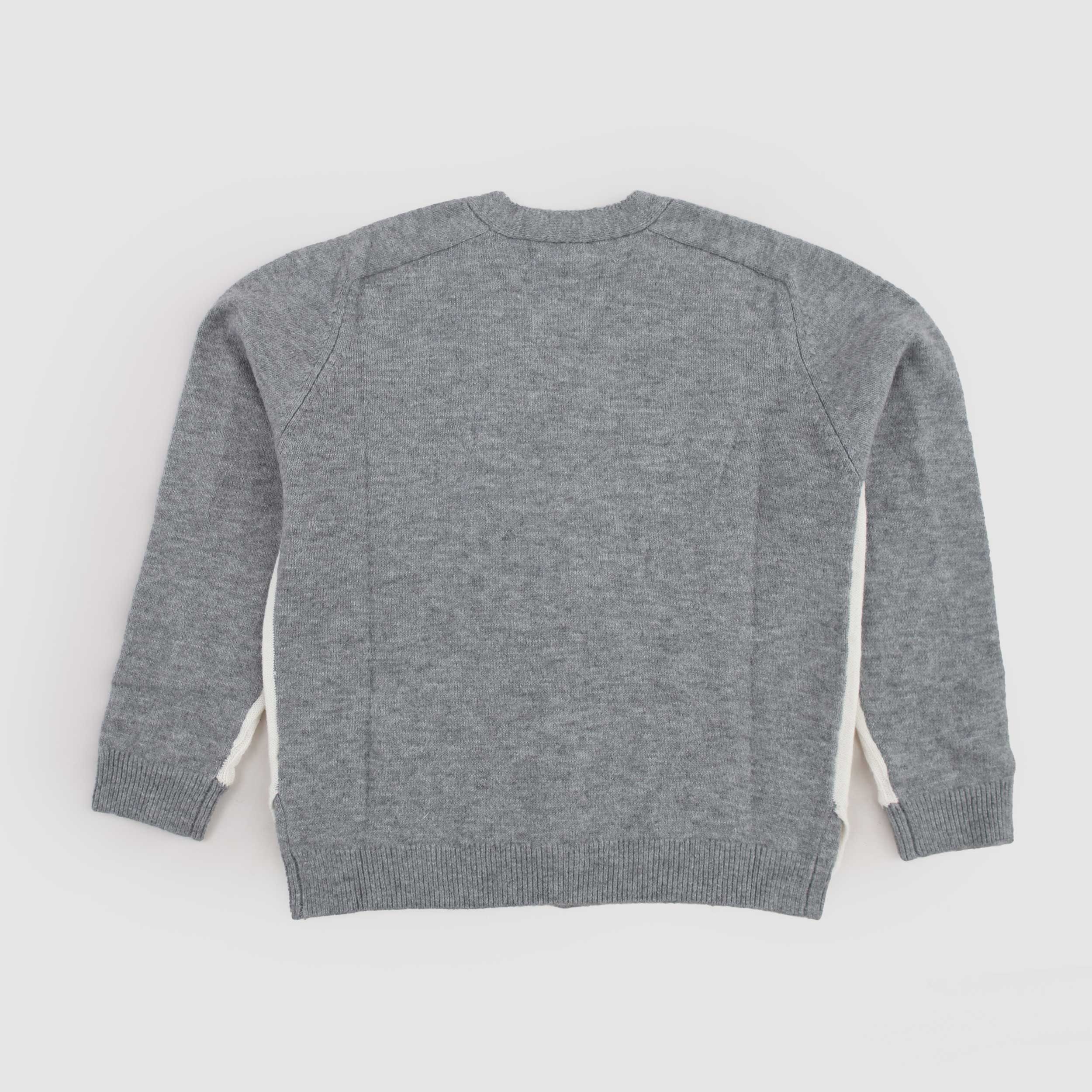 Cardigan Bicolore Latte e Grigio per Ragazza by STELLA MCCARTNEY