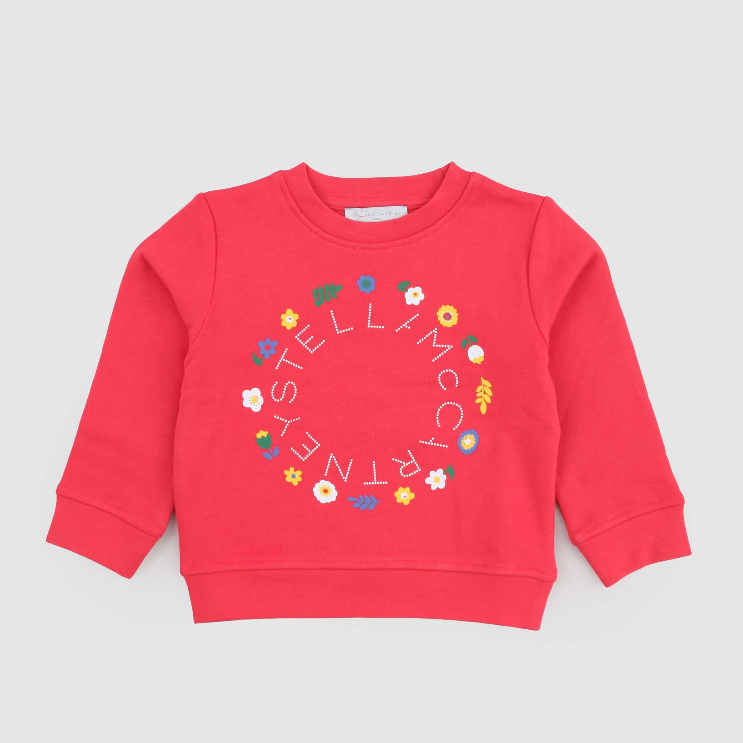 Felpa Arancione con Stampa Floreale By STELLA MCCARTNEY