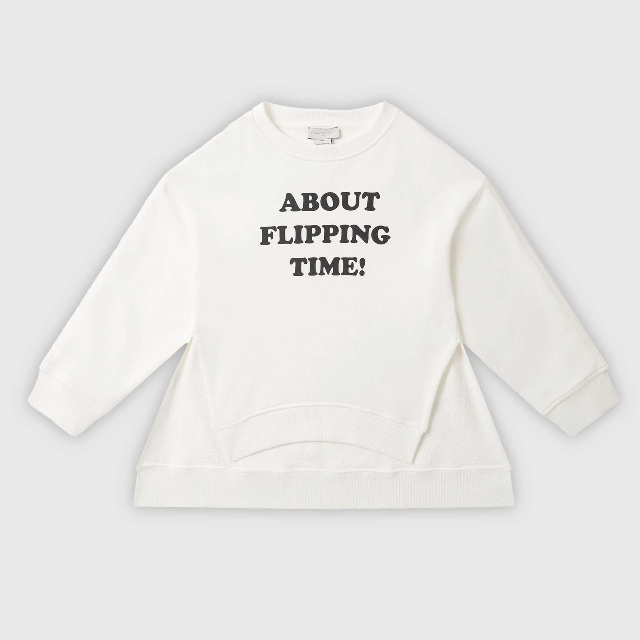 STELLA MCCARTNEY White Sweatshirt with Black Print