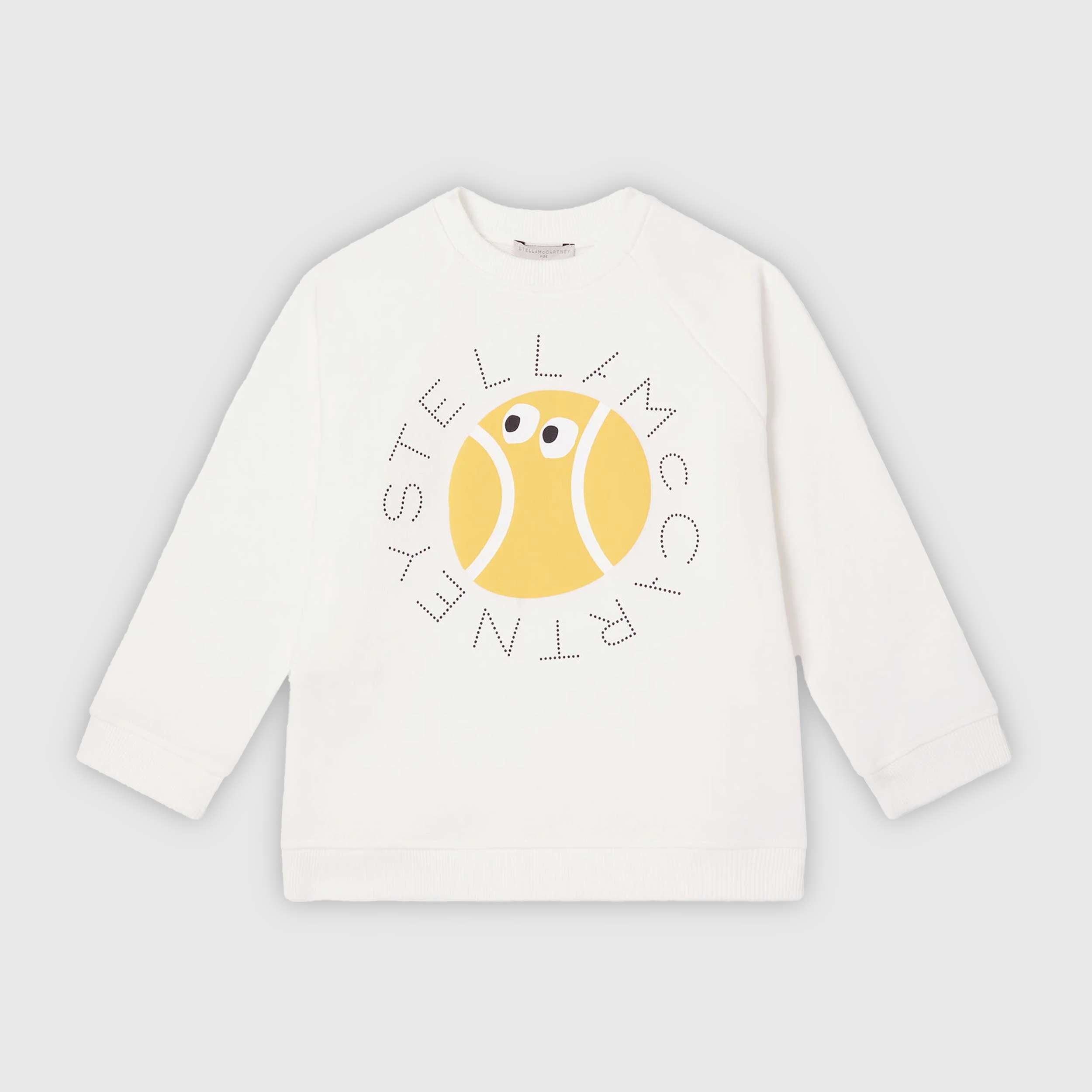 White Sweatshirt with Yellow Print by STELLA MCCARTNEY