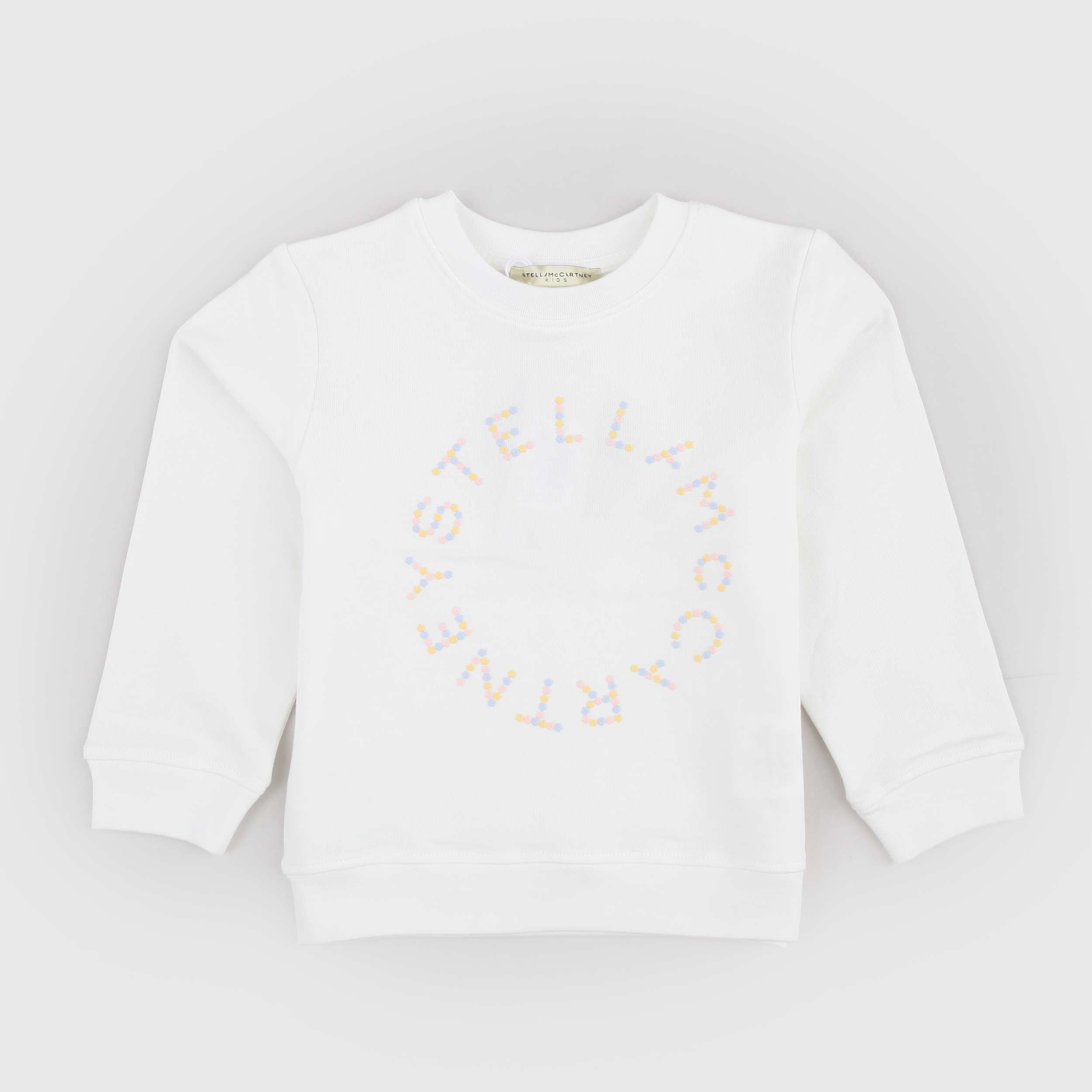 White Sweatshirt with Contrasting STELLA MCCARTNEY Writing