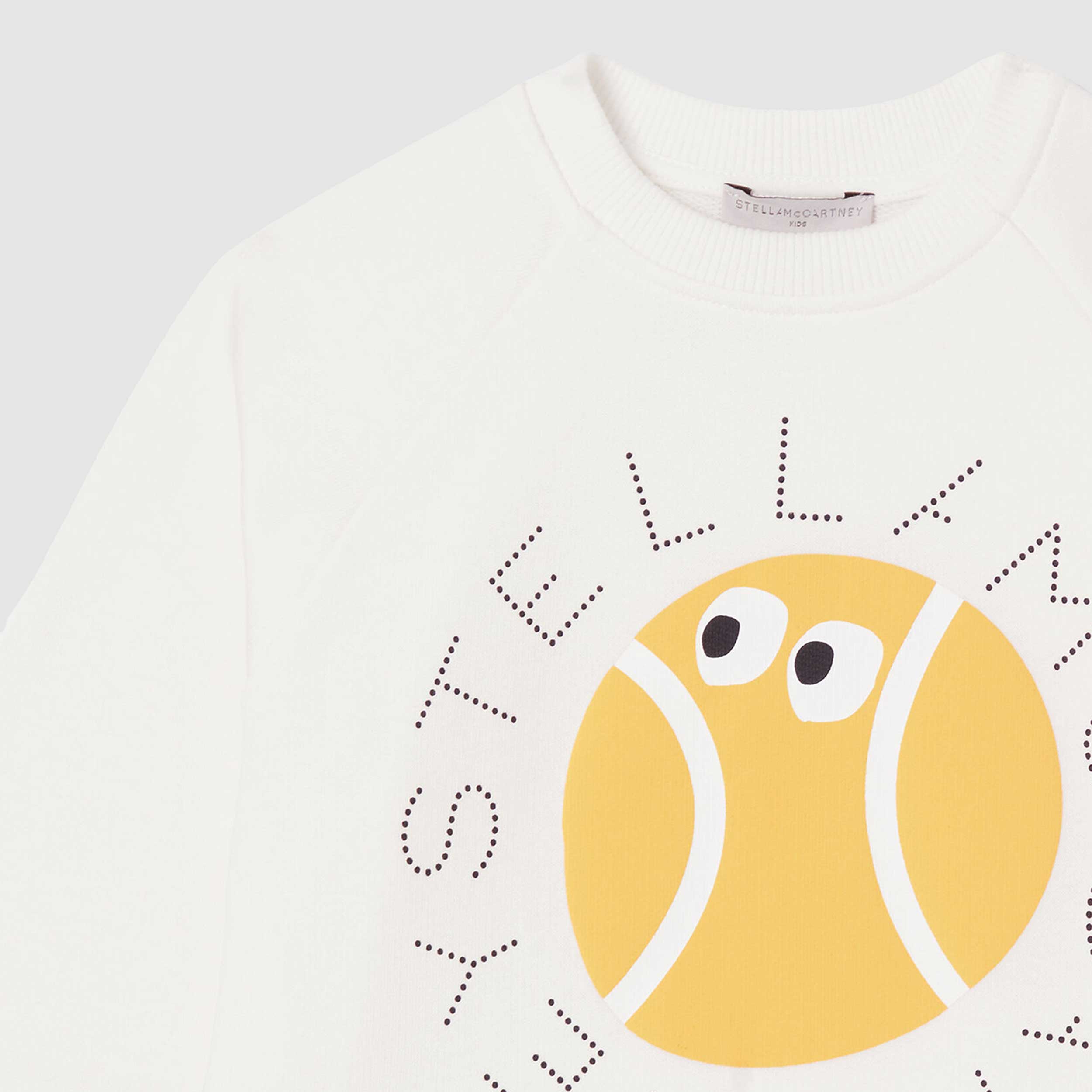 White Sweatshirt with Yellow Print by STELLA MCCARTNEY