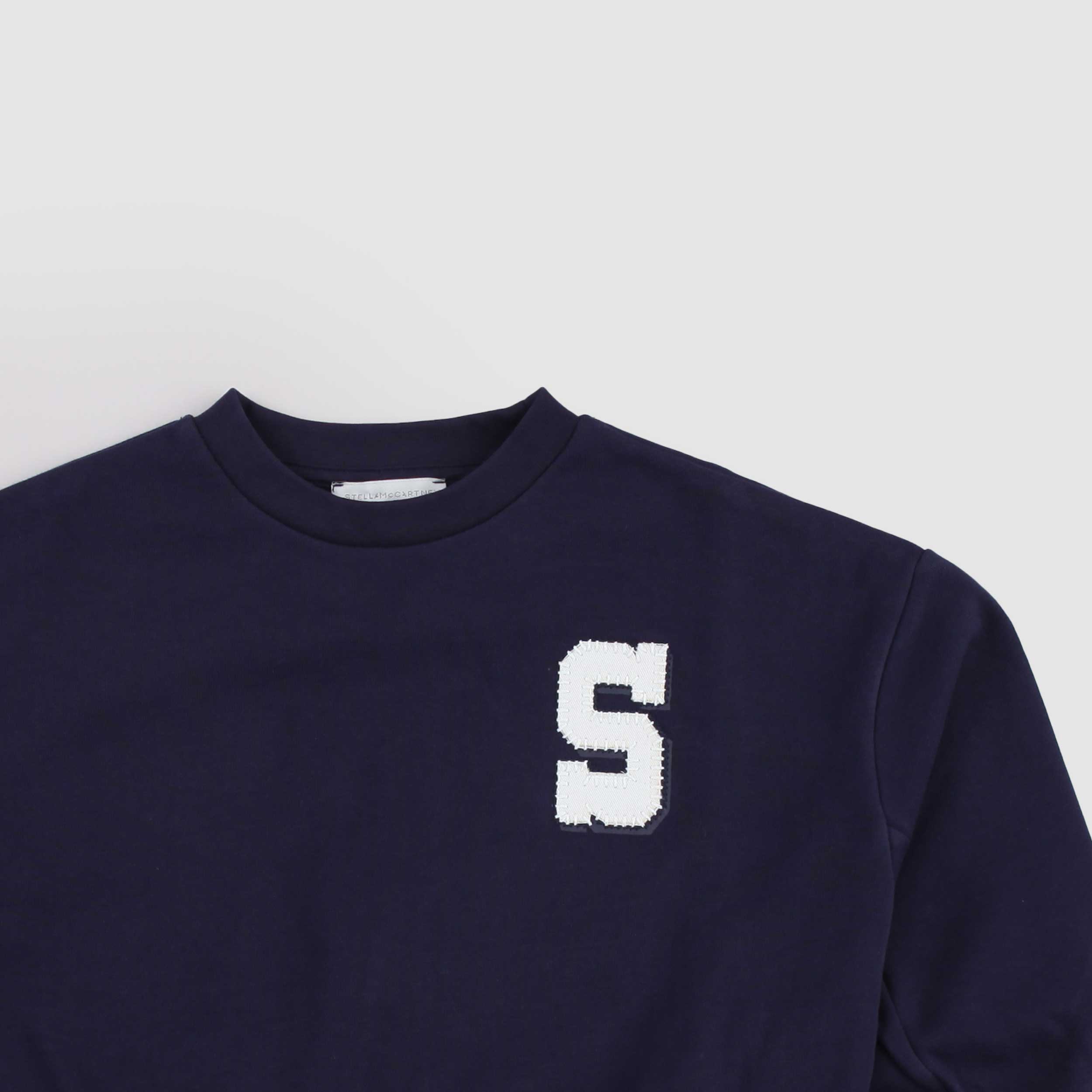 Felpa Blu Corta a Scatoletta per Bambina by STELLA MCCARTNEY