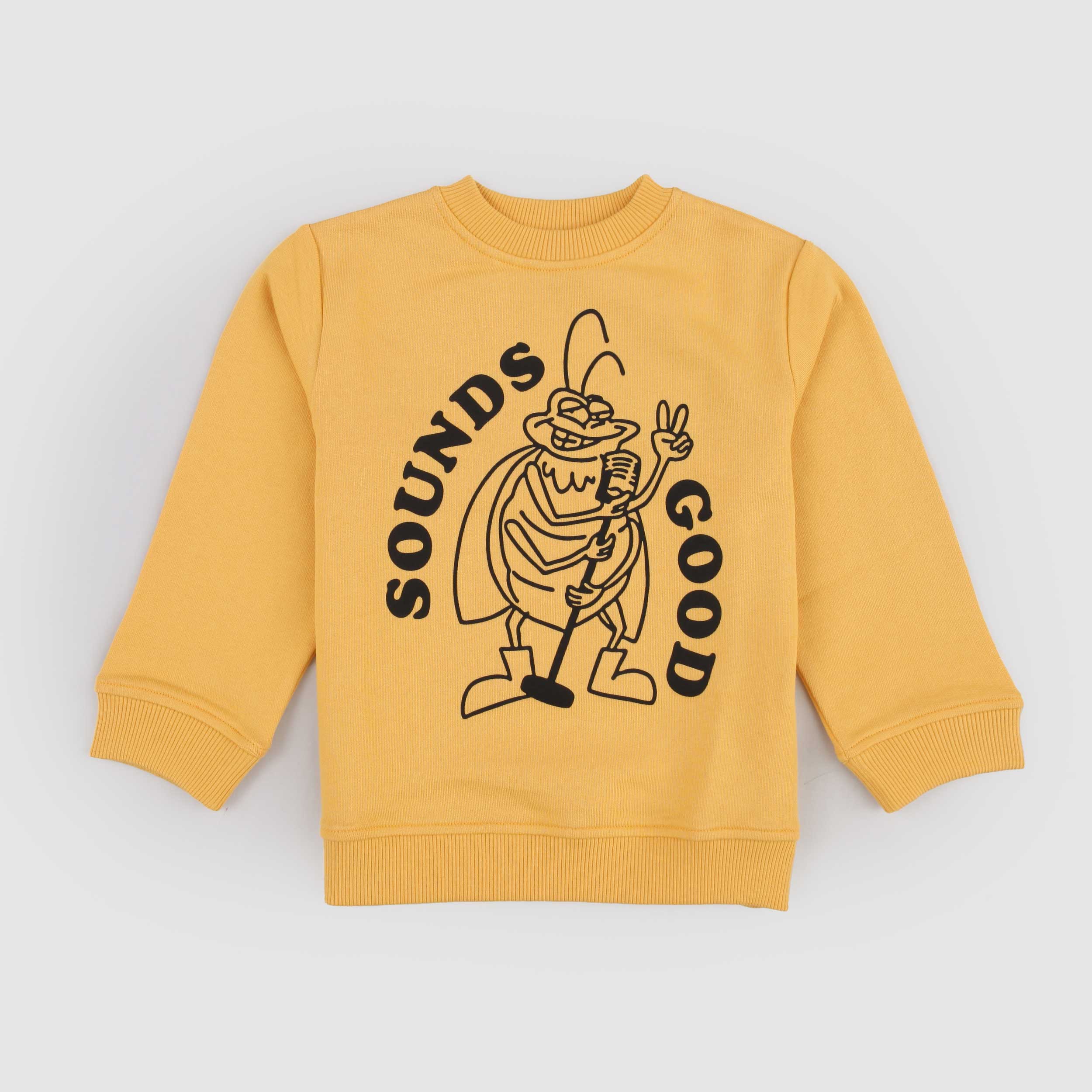 STELLA MCCARTNEY Yellow Sweatshirt with Black Print