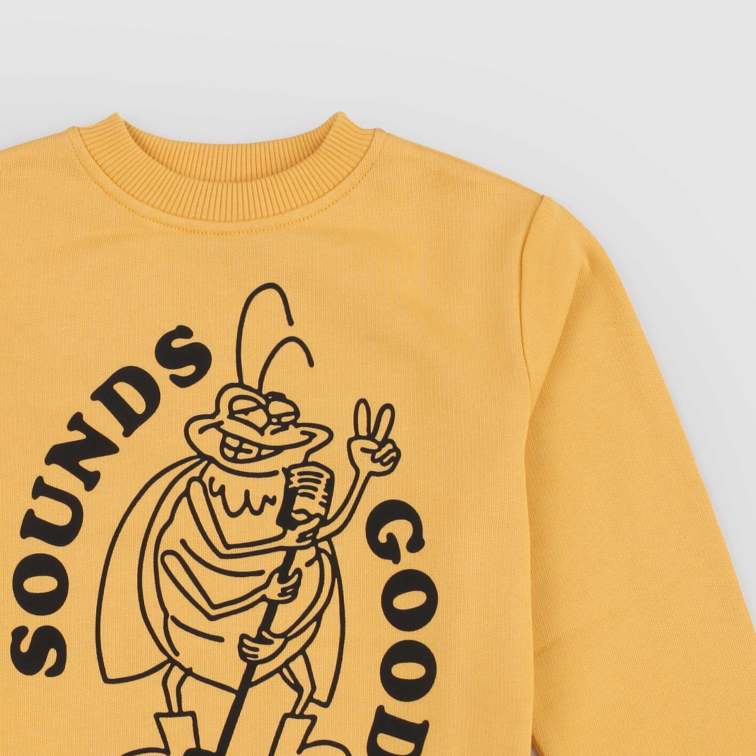 STELLA MCCARTNEY Yellow Sweatshirt with Black Print