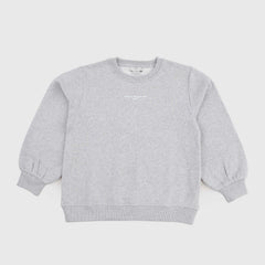 Felpa Grigio Melangiato con Scritta in Rilievo By STELLA MCCARTNEY