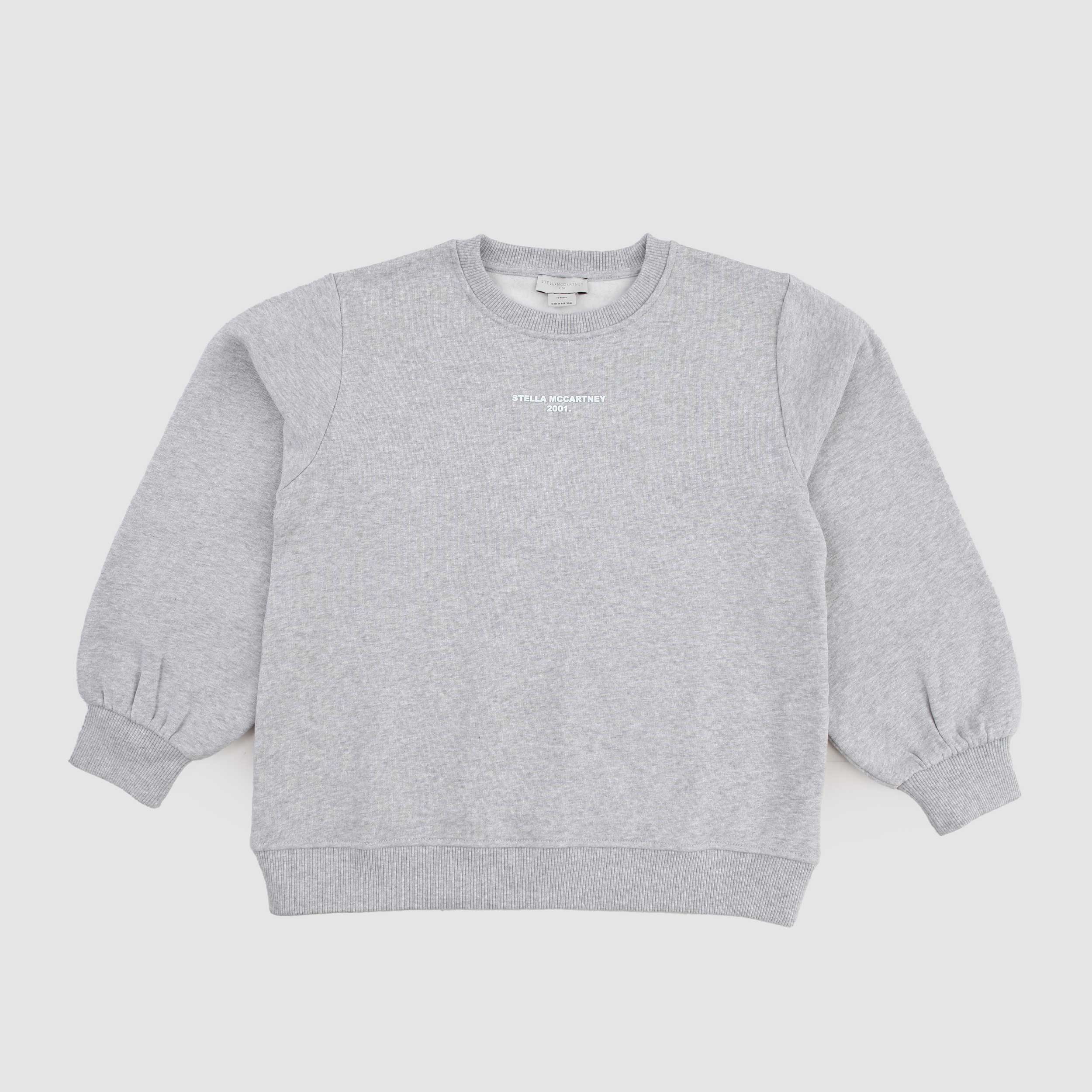 Felpa Grigio Melangiato con Scritta in Rilievo By STELLA MCCARTNEY