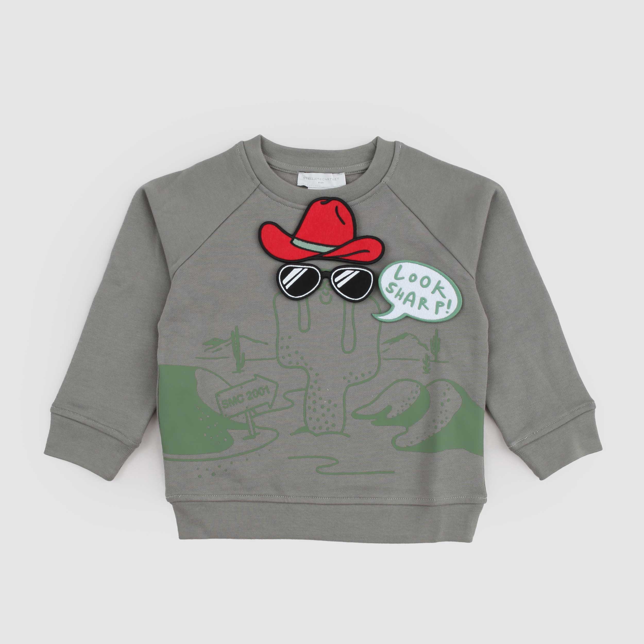 Felpa Verde con Stampa Gommata Firmato STELLA MCCARTNEY