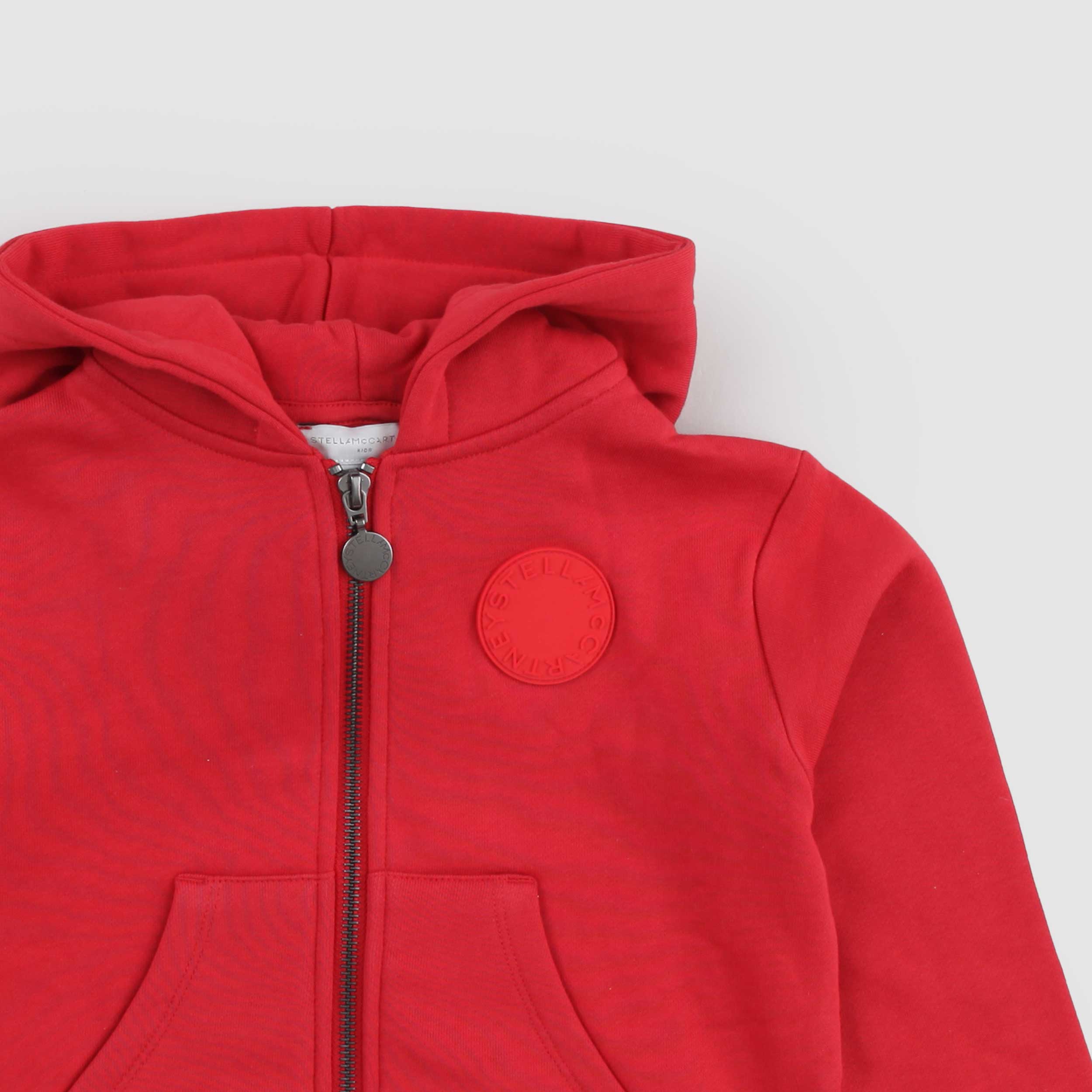 Felpa Rossa con Cappuccio e Zip By STELLA MCCARTNEY