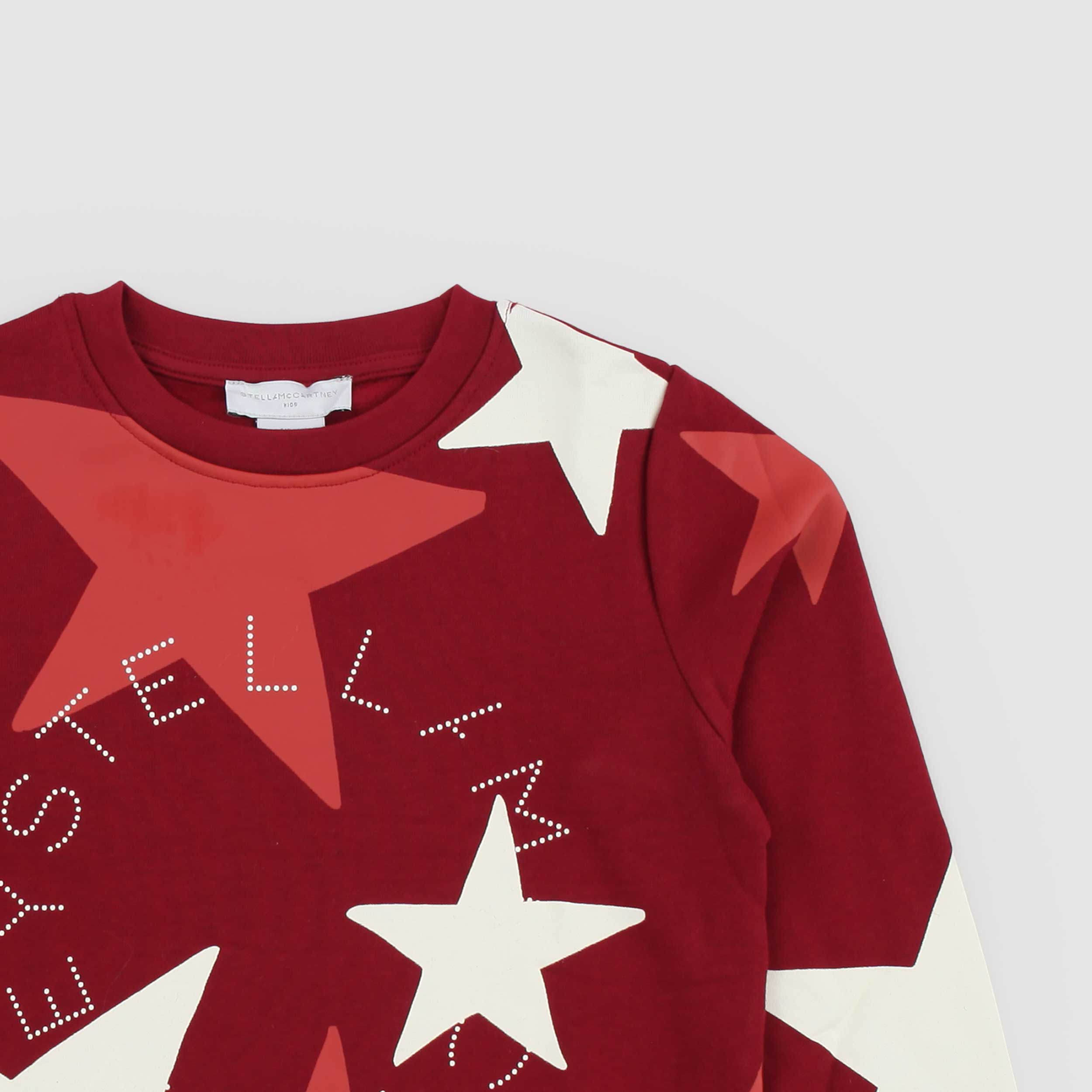 Bordeaux Sweatshirt with Print for Baby by STELLA MCCARTNEY