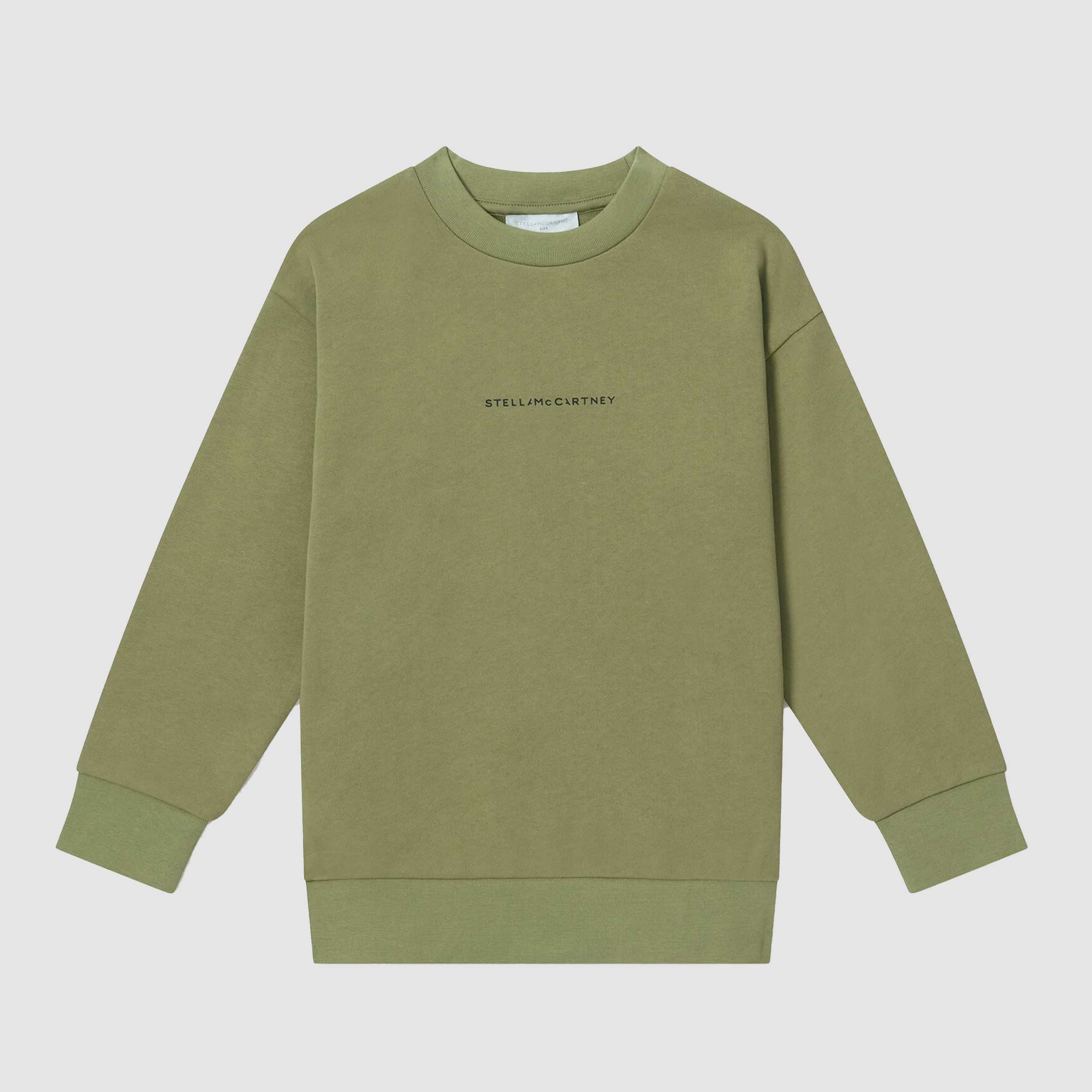 Green Sweatshirt with Small STELLA MCCARTNEY Signature Writing