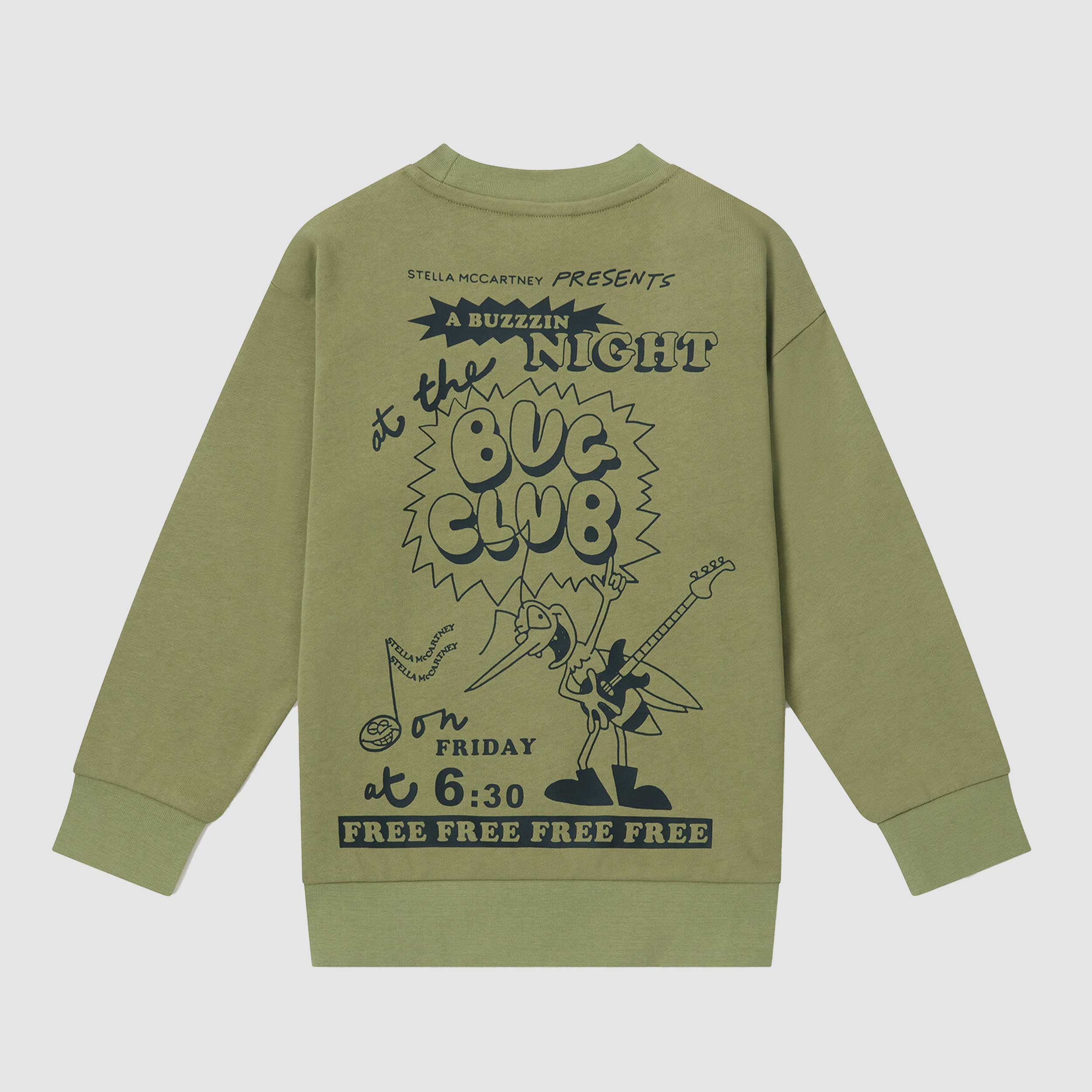 Green Sweatshirt with Small STELLA MCCARTNEY Signature Writing