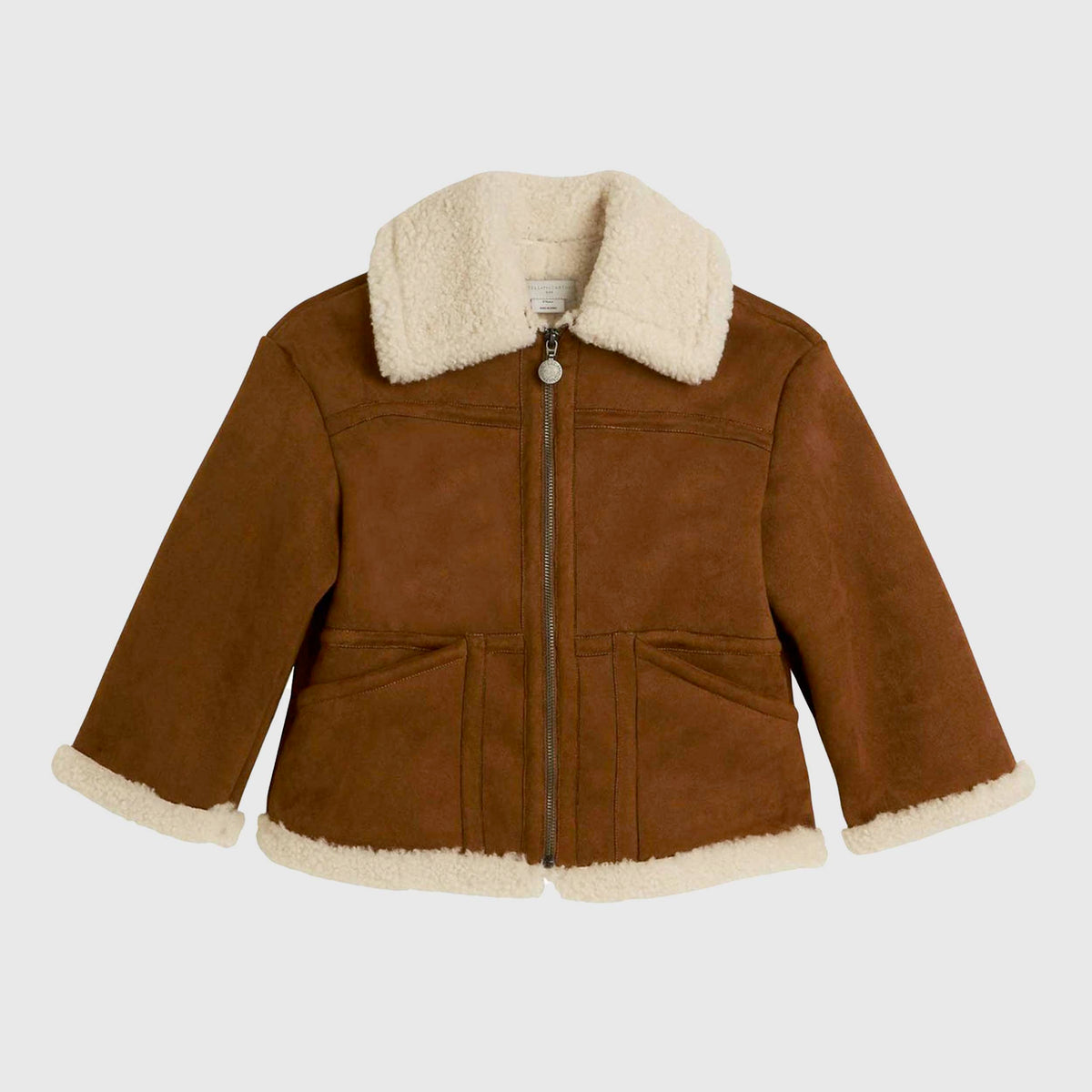 Giacca Marrone in Finta Pelle per Bambini by STELLA MCCARTNEY