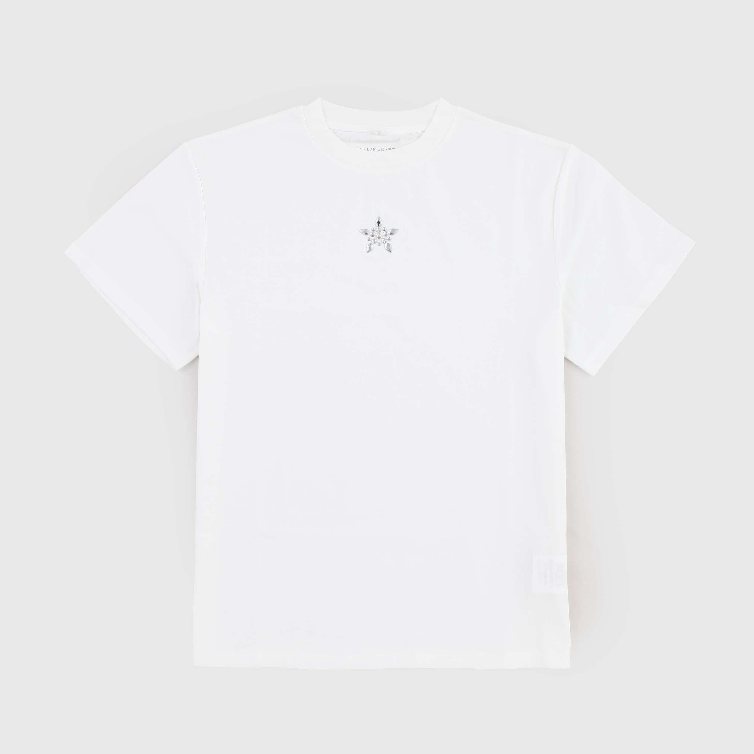 White Short Sleeve T-shirt with Application by STELLA MCCARTNEY