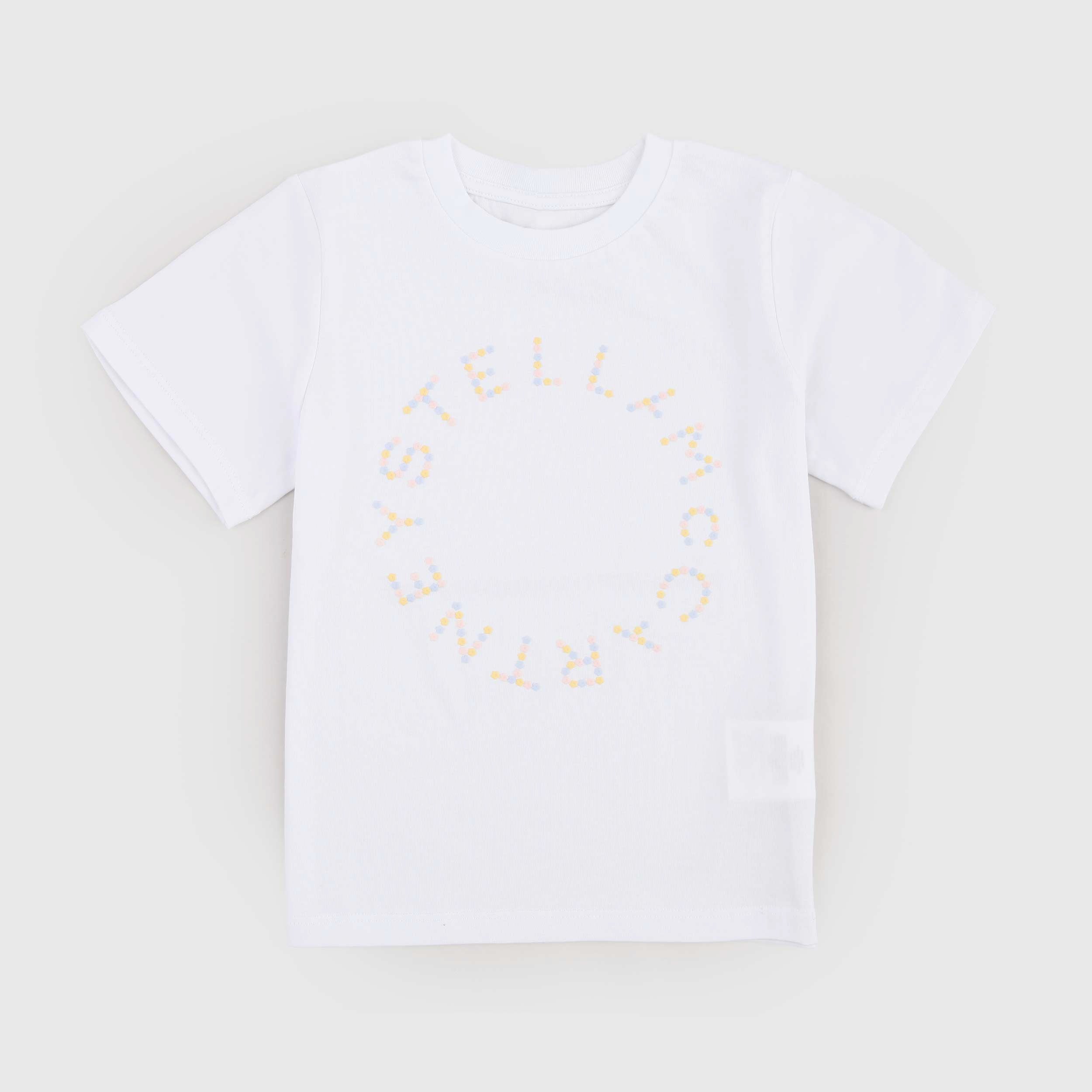 White T-shirt with embossed writing by STELLA MCCARTNEY