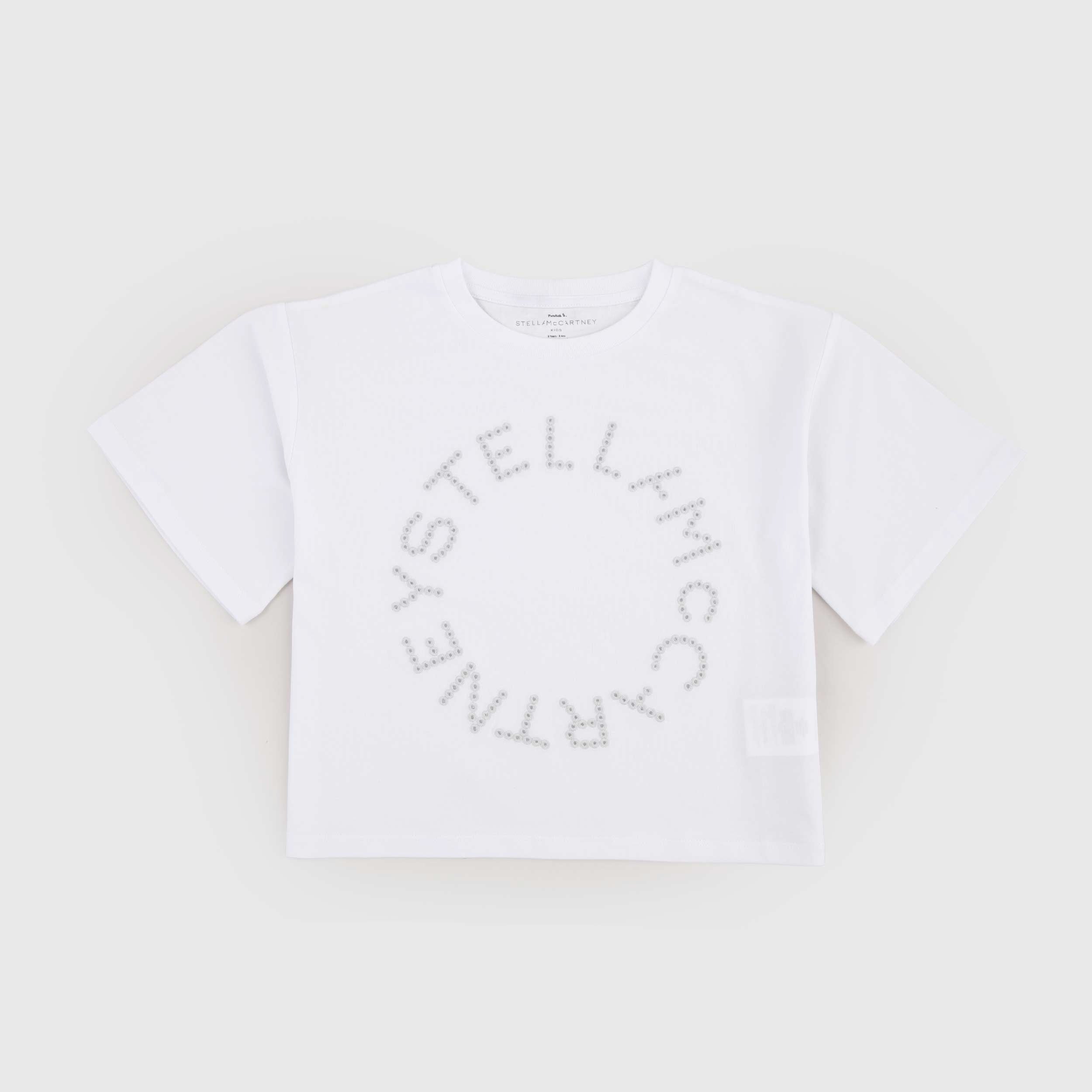 STELLA MCCARTNEY T-shirt with iconic embroidered lettering