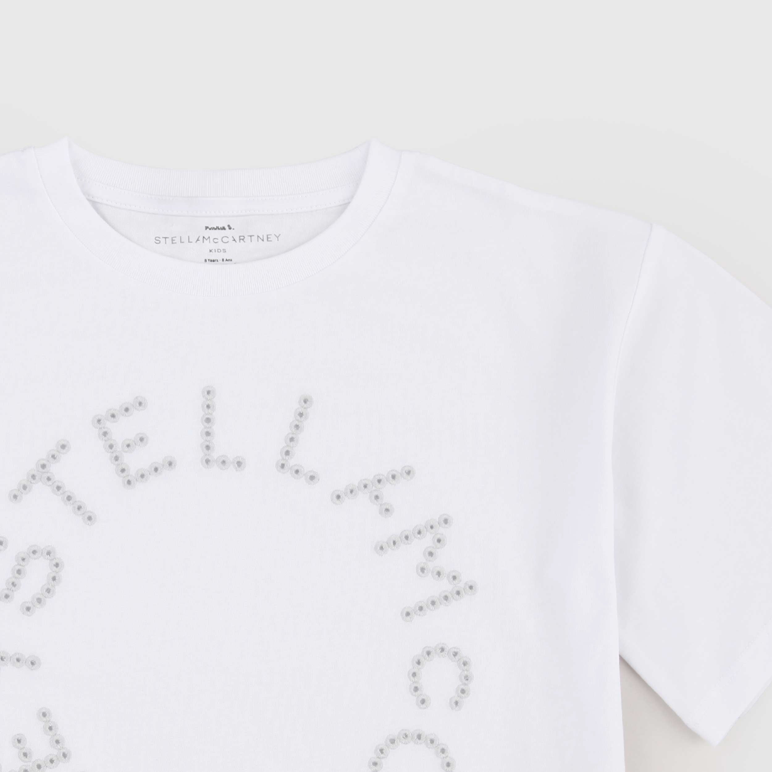 STELLA MCCARTNEY T-shirt with iconic embroidered lettering