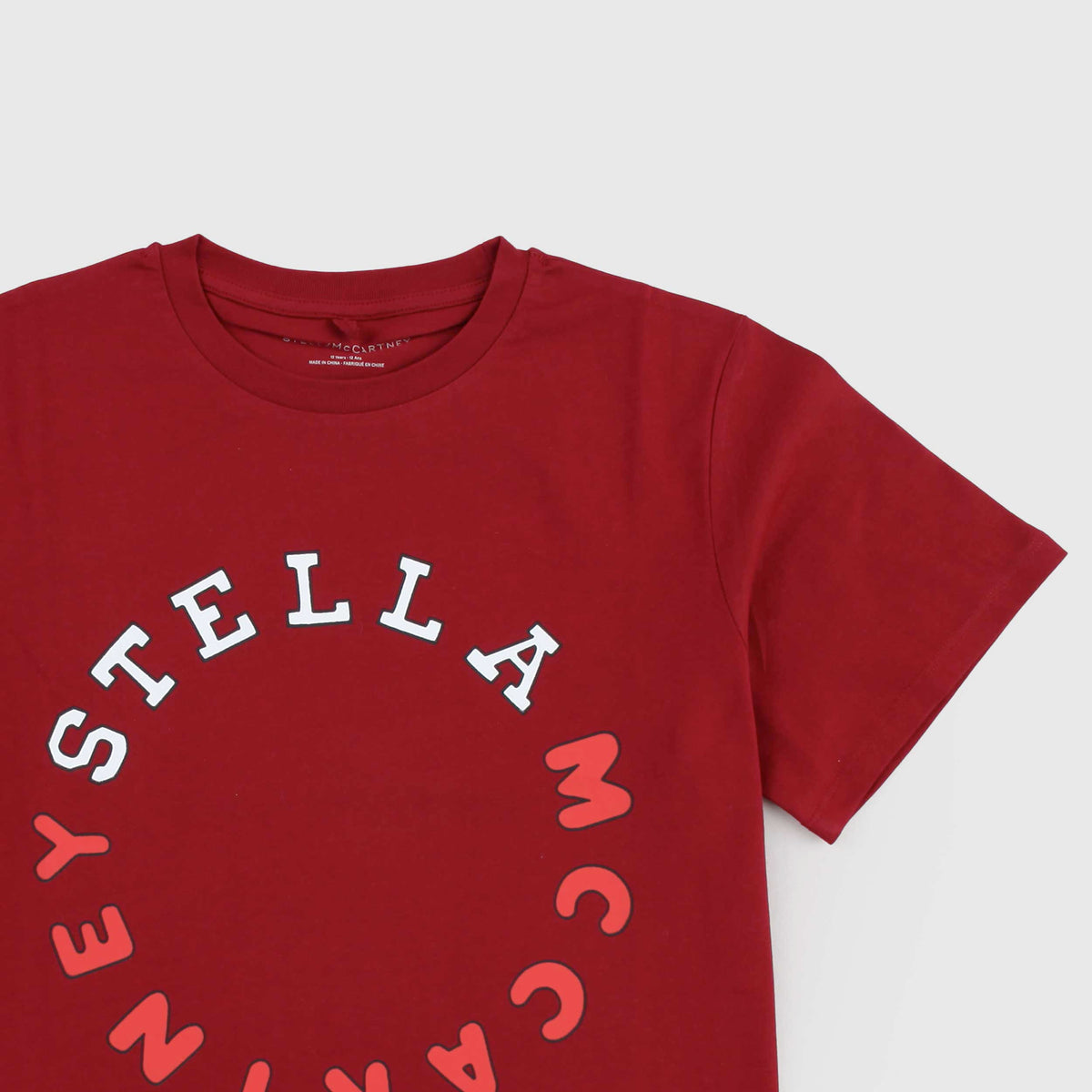 T-shirt Bordeaux con Stampa per Ragazzi by STELLA MCCARTNEY
