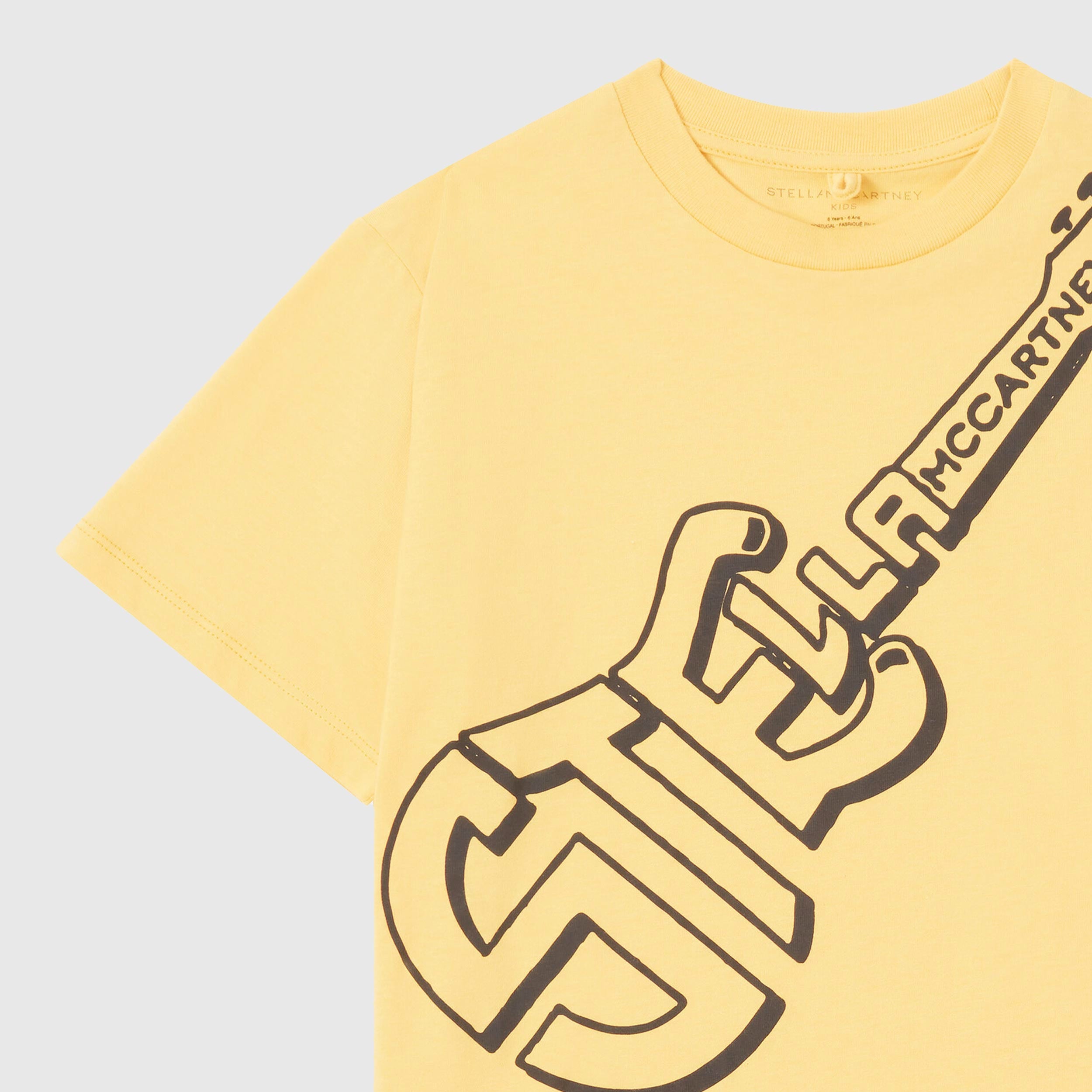 STELLA MCCARTNEY Yellow T-shirt with Black Print
