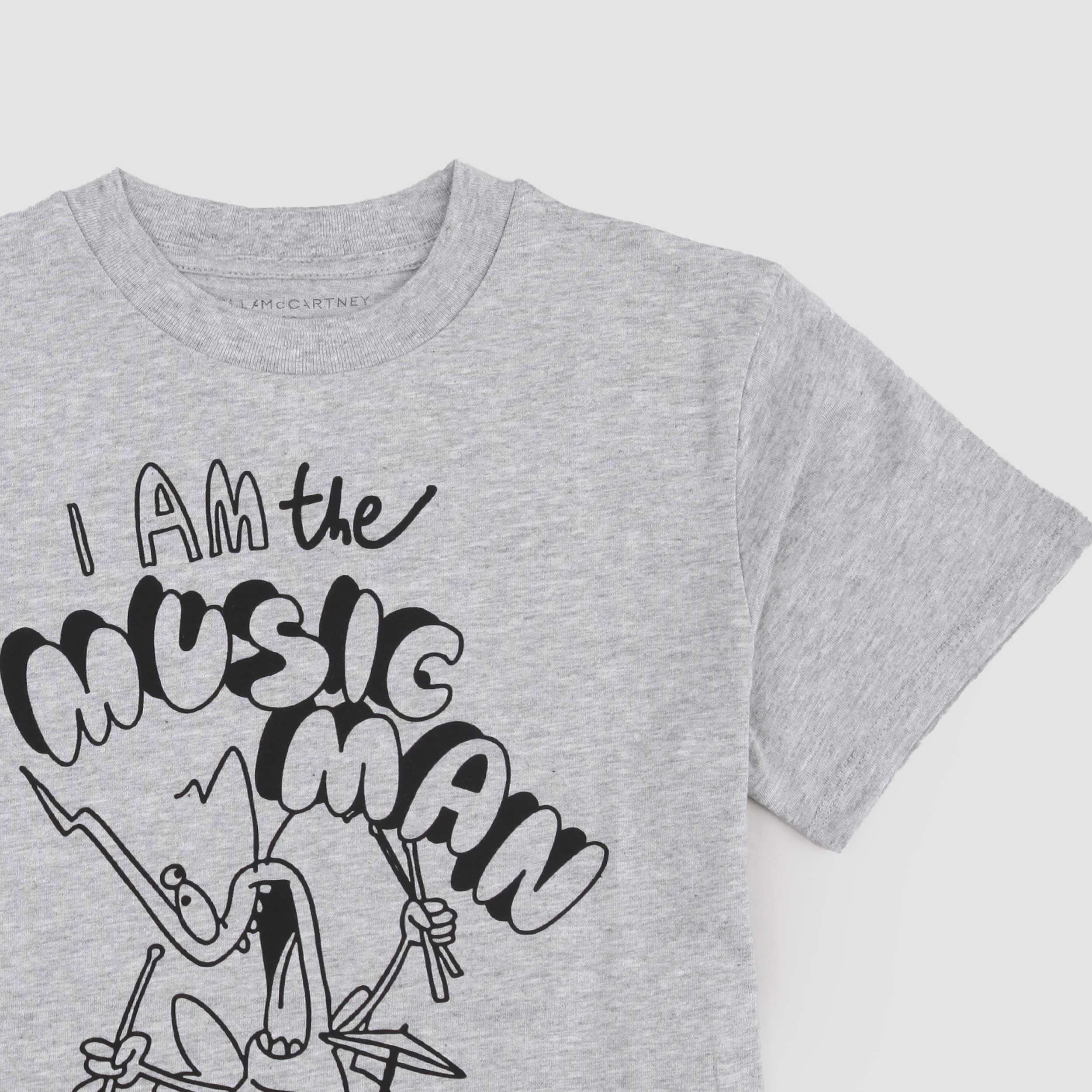 STELLA MCCARTNEY Grey T-Shirt with Black Print