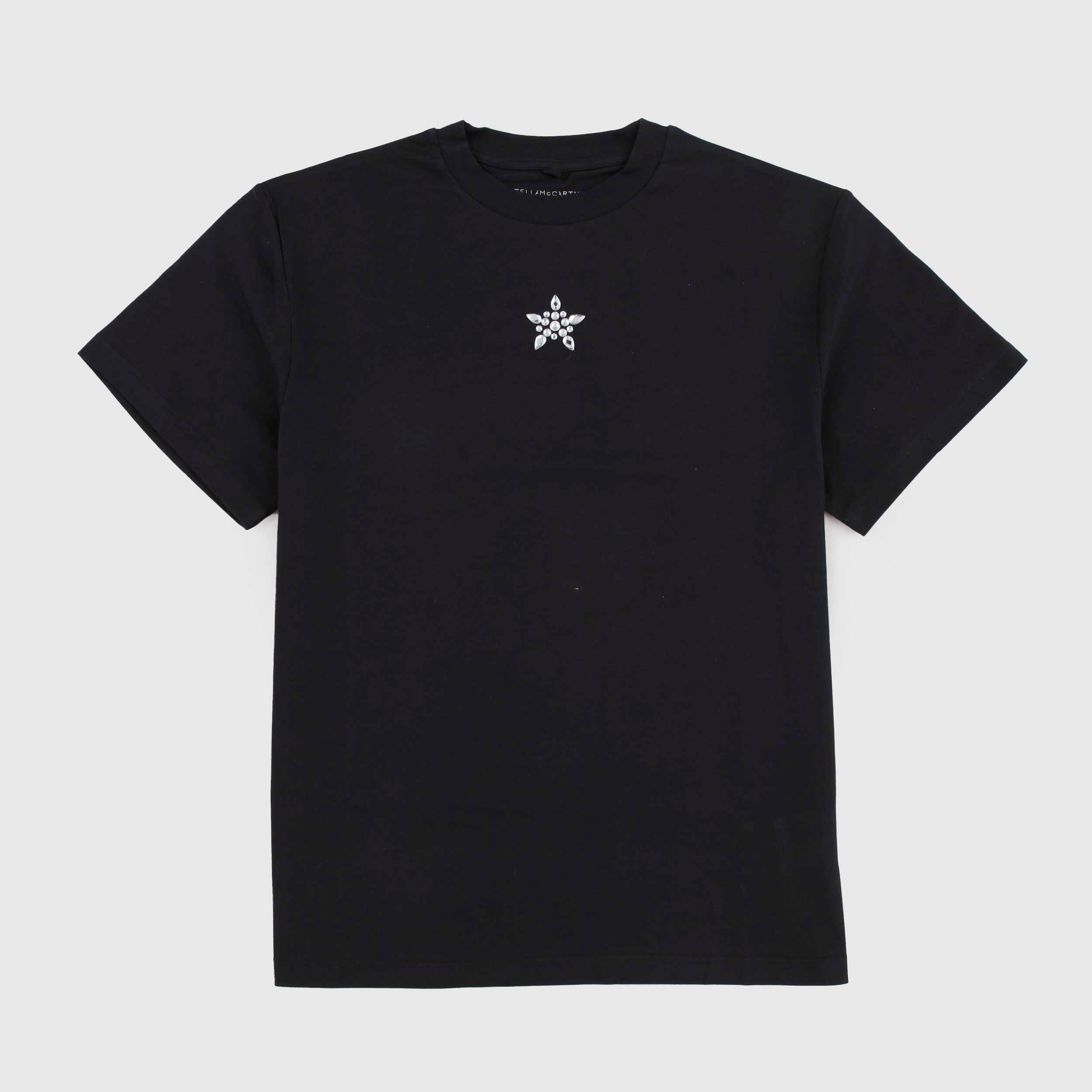 Black T-shirt with Application for Girl by STELLA MCCARTNEY