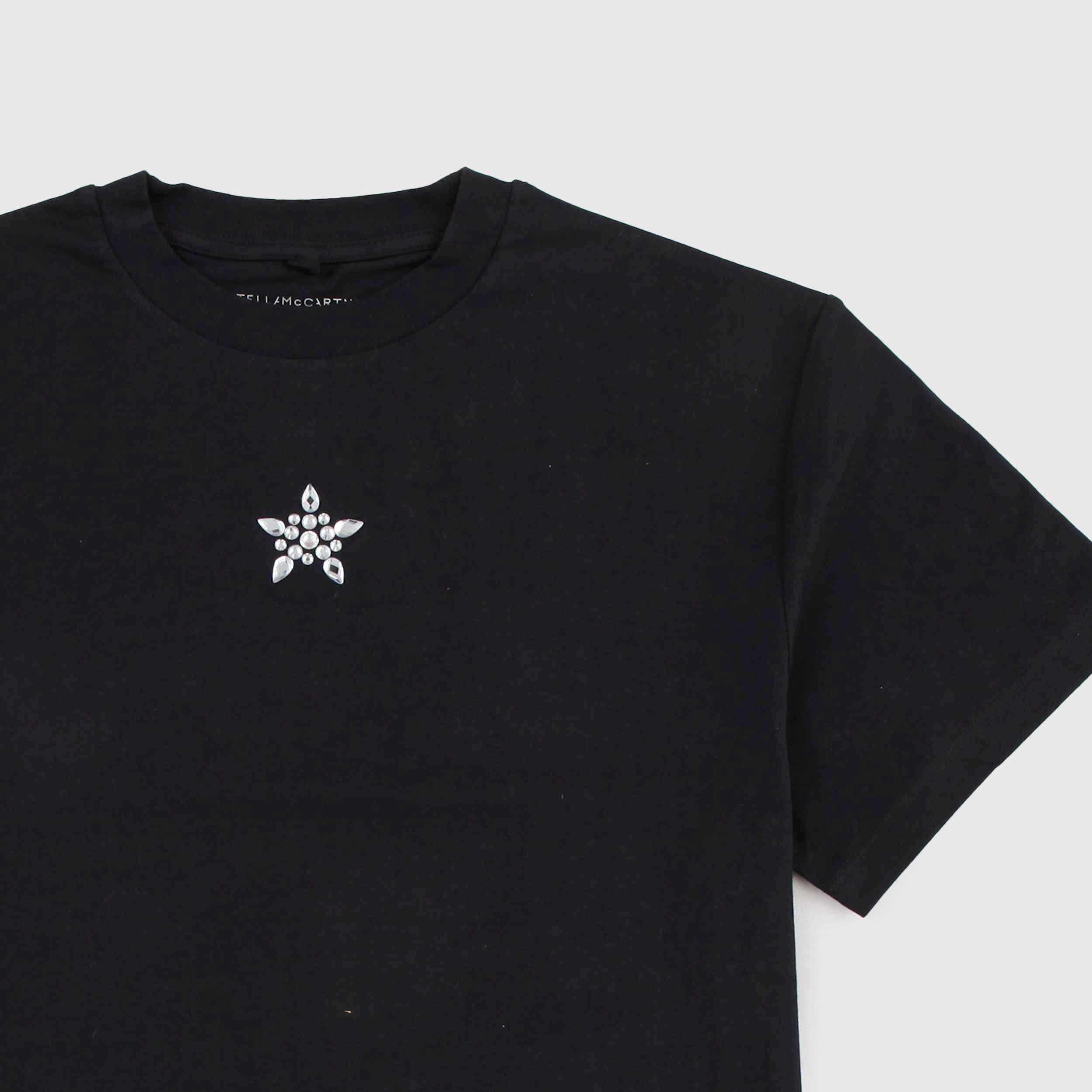 Black T-shirt with Application for Girl by STELLA MCCARTNEY