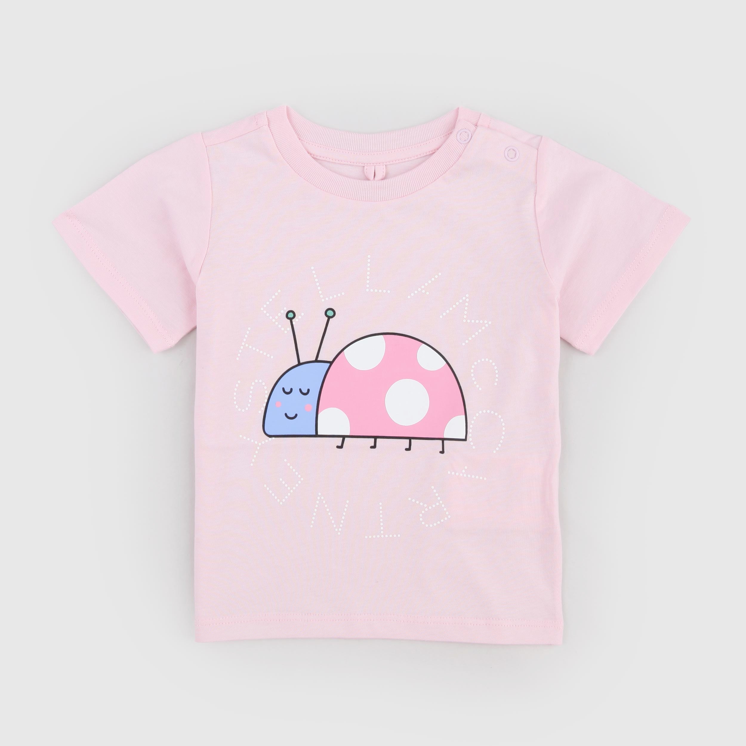 Pink T-shirt with colorful writing by STELLA MCCARTNEY