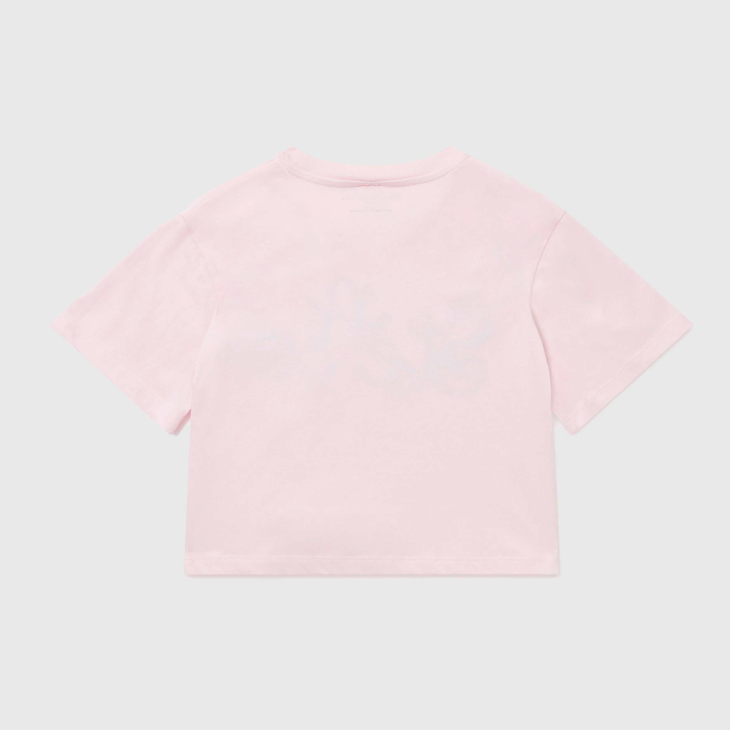 Pink T-shirt with Green Print by STELLA MCCARTNEY