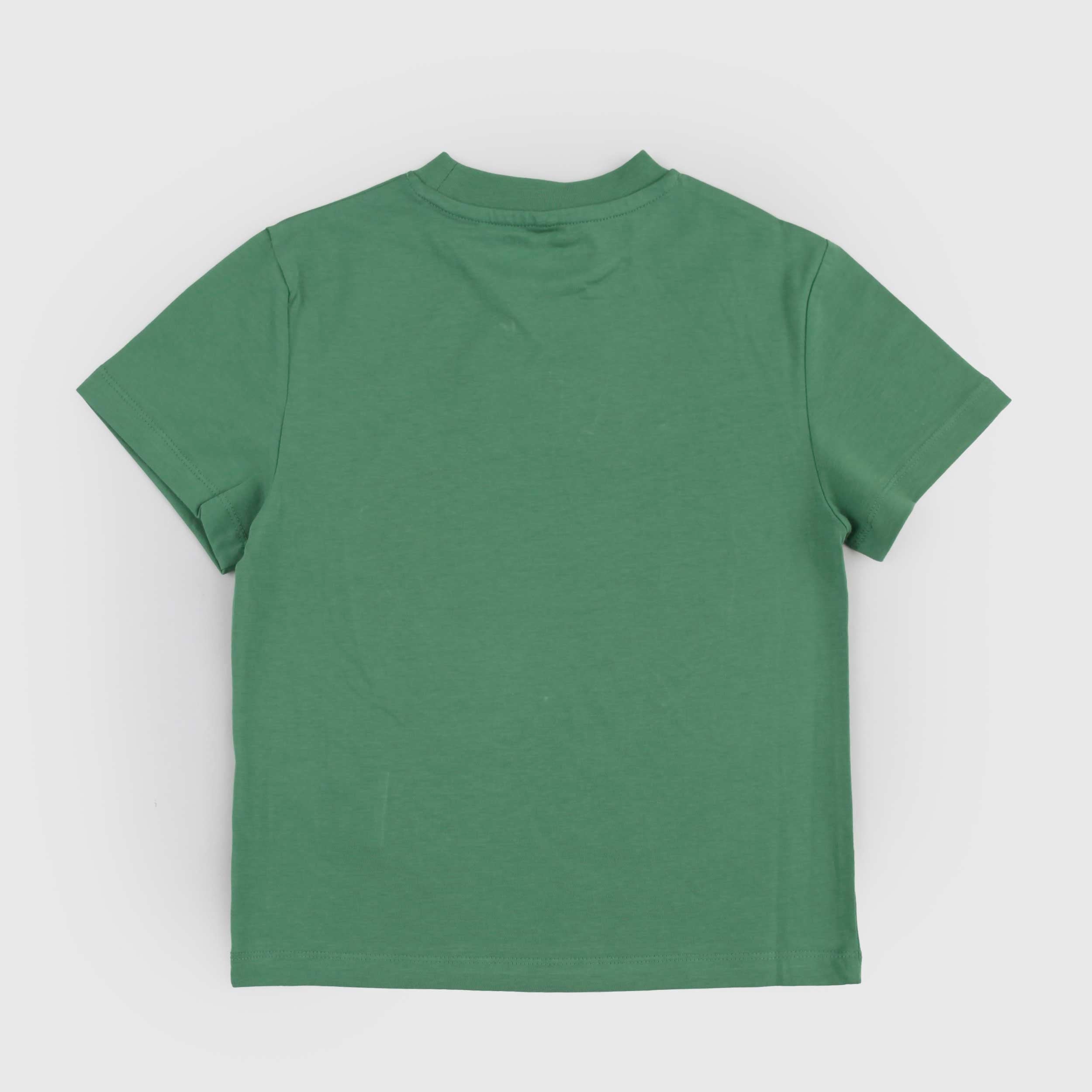 Green T-shirt with tone-on-tone writing by STELLA MCCARTNEY