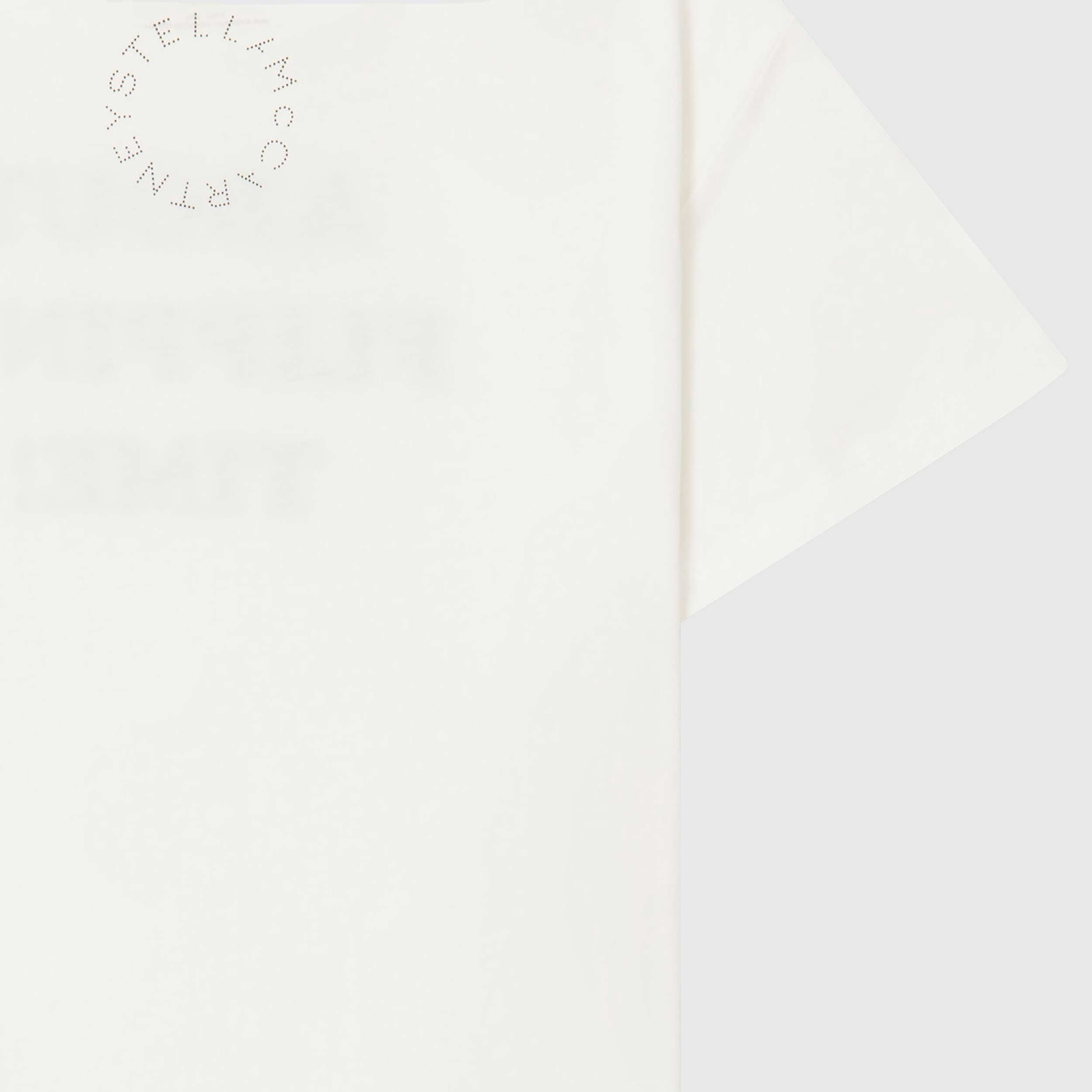 T-shirt Bianca con Stampa Nera Firmata STELLA MCCARTNEY
