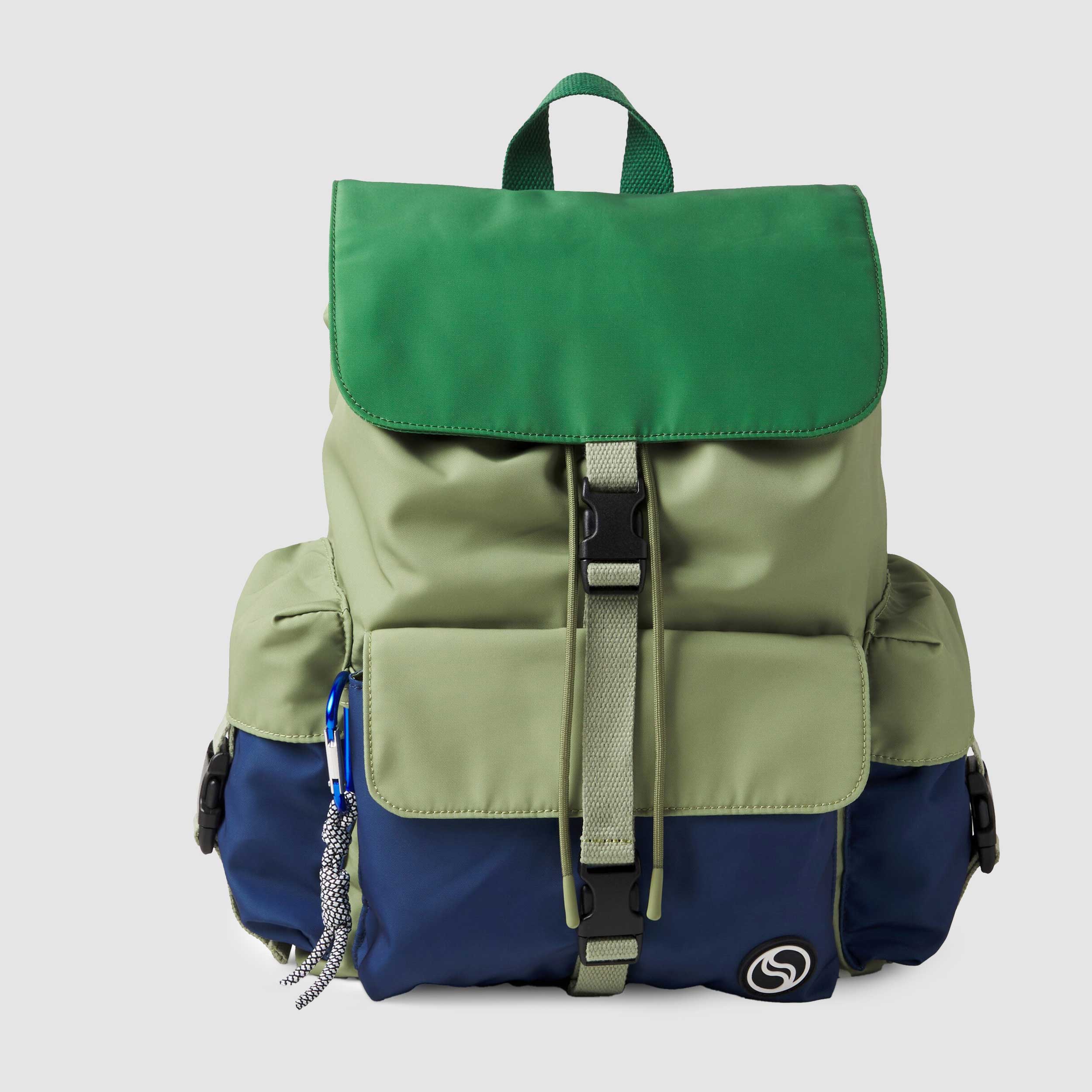 Zaino Color Block Verde e Blu Firmato STELLA MCCARTNEY