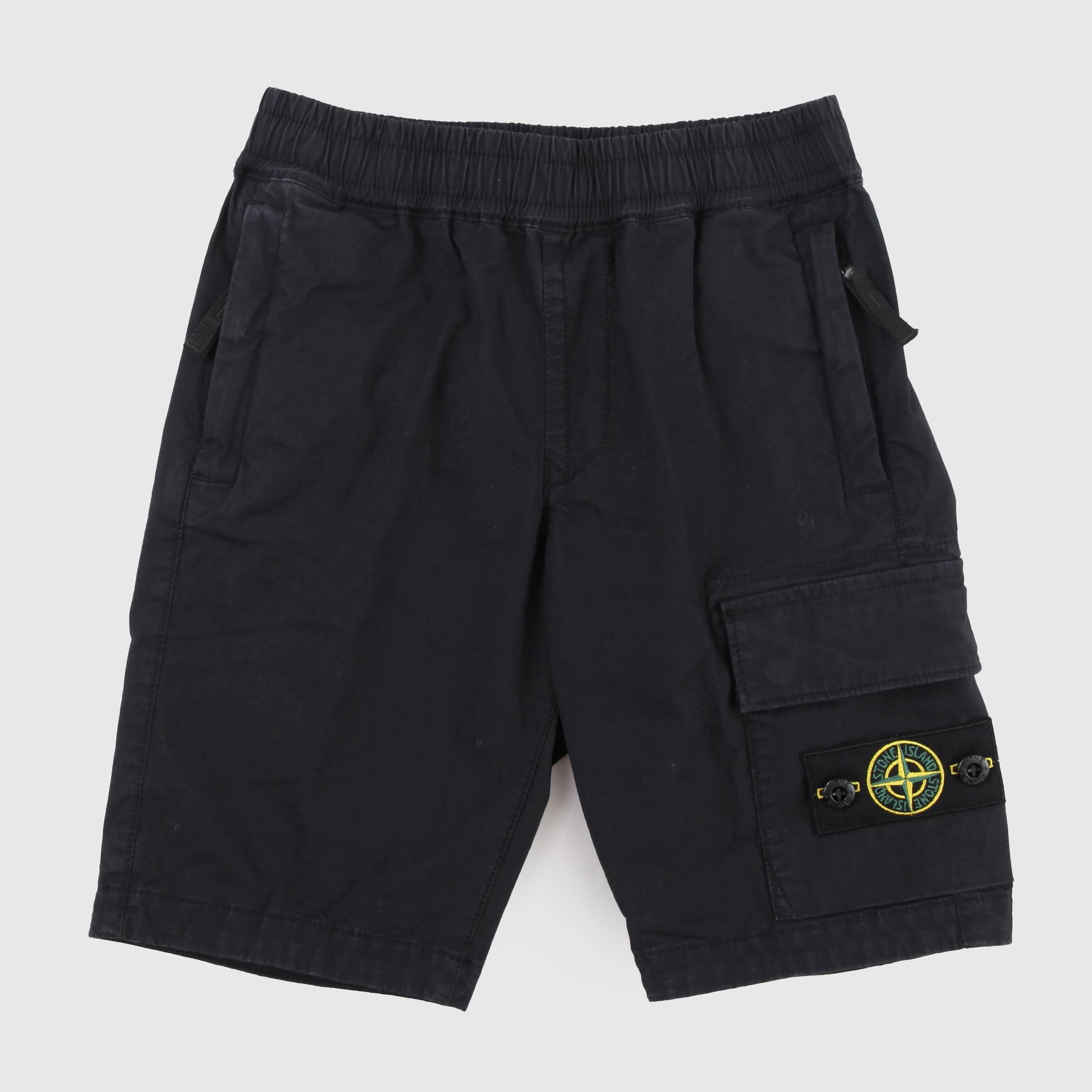 Black Bermuda Cargo Shorts by STONE ISLAND