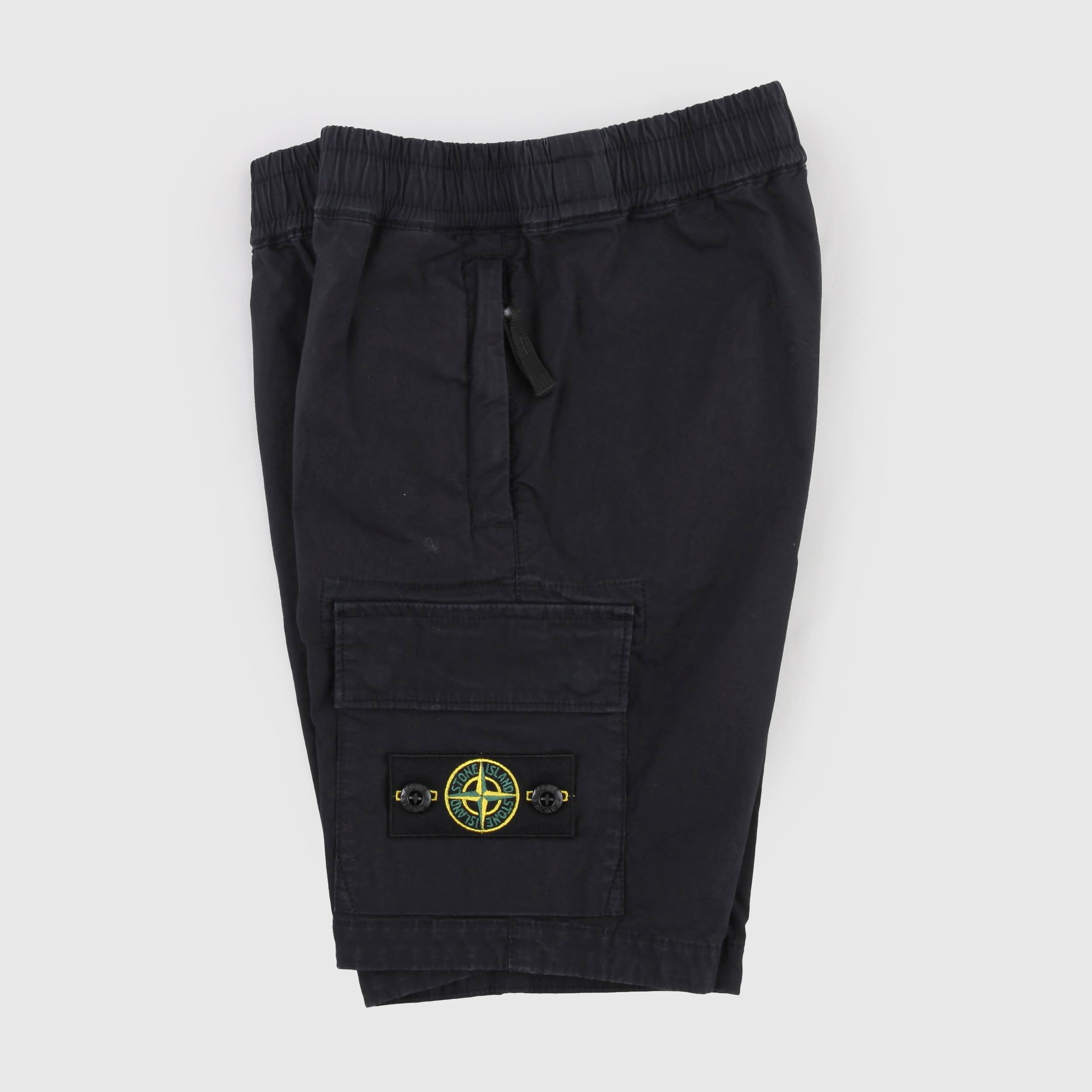 Black Bermuda Cargo Shorts by STONE ISLAND