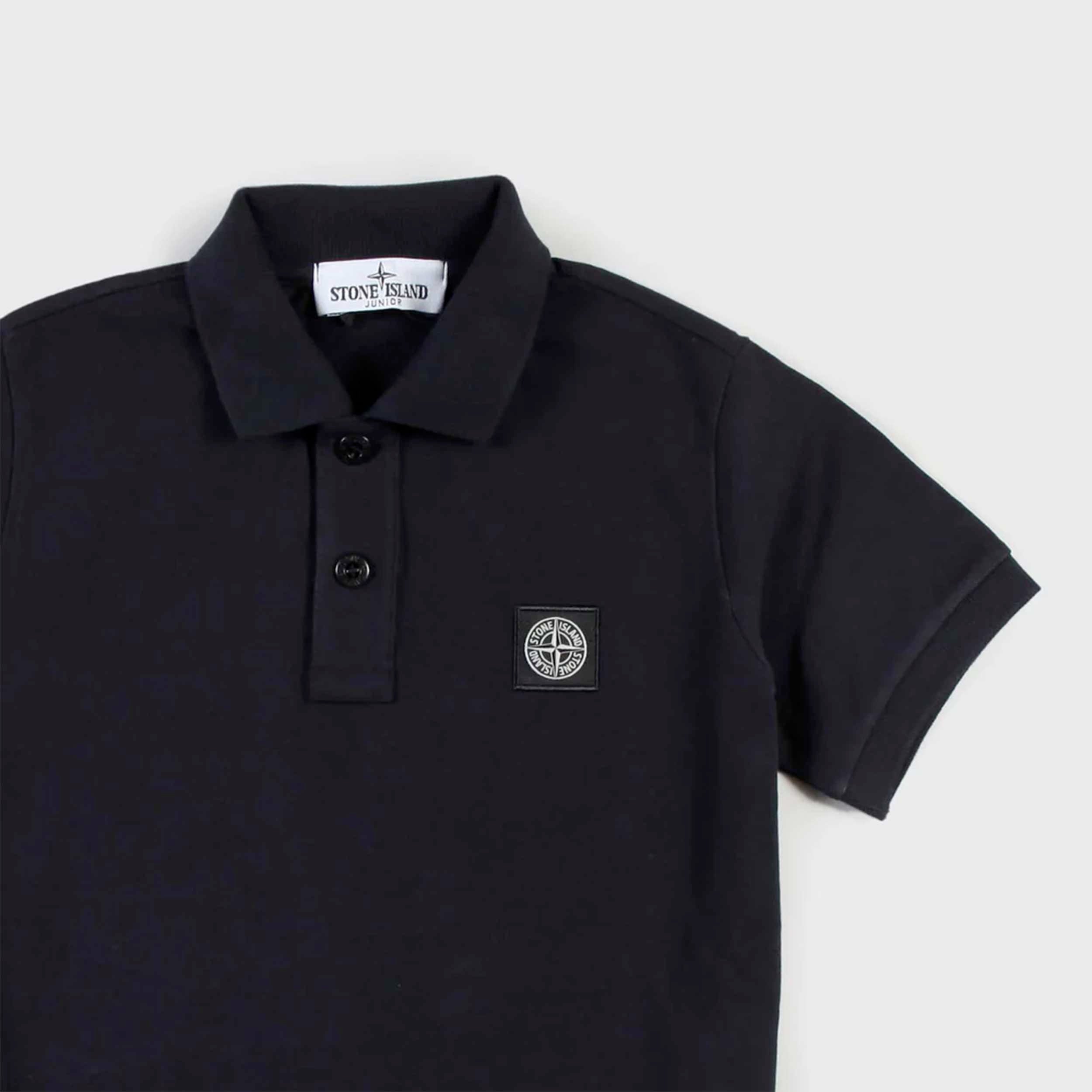 Polo Blu Notte Mezza Manica Firmata STONE ISLAND