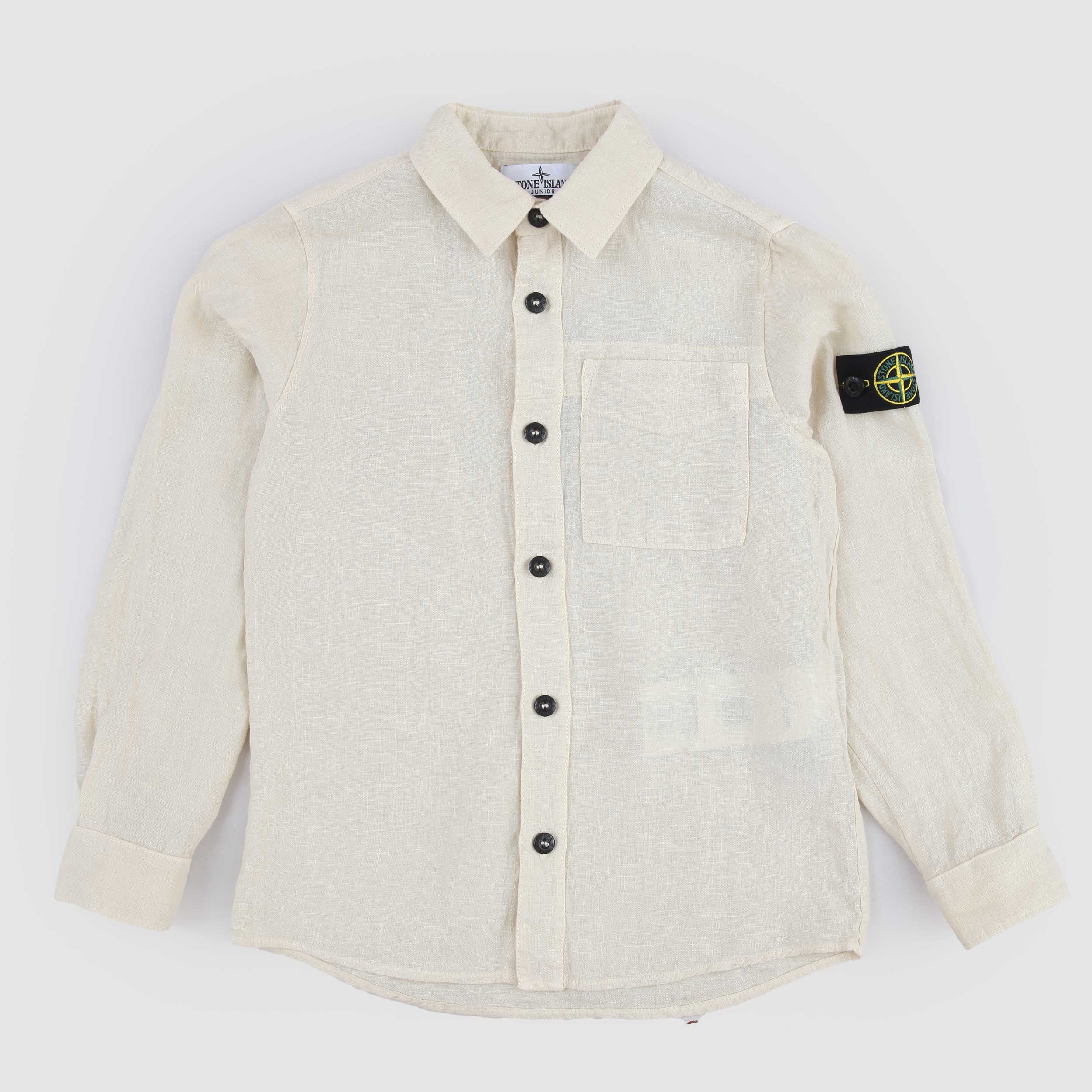 Sand-colored Linen Shirt by STONE ISLAND