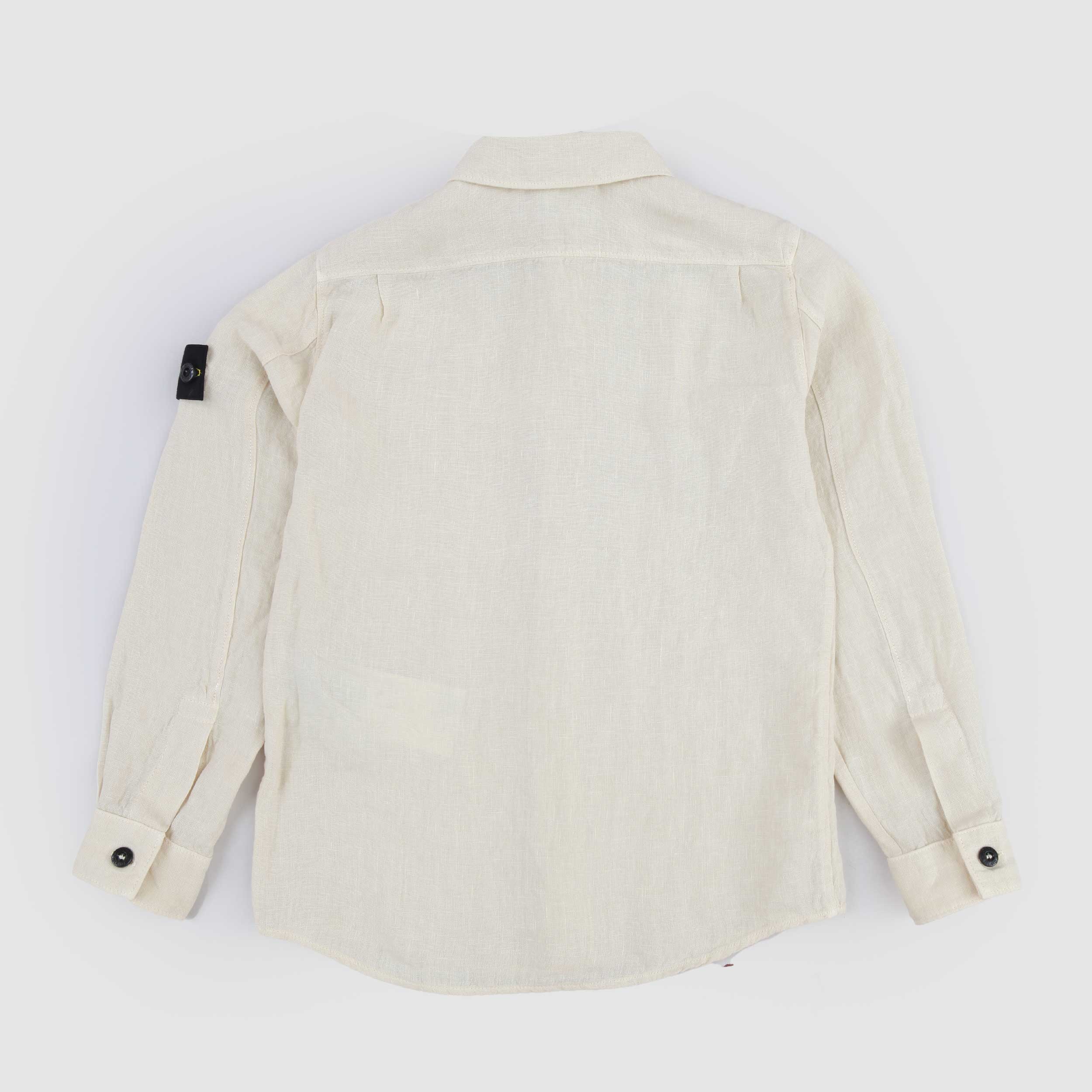 Sand-colored Linen Shirt by STONE ISLAND