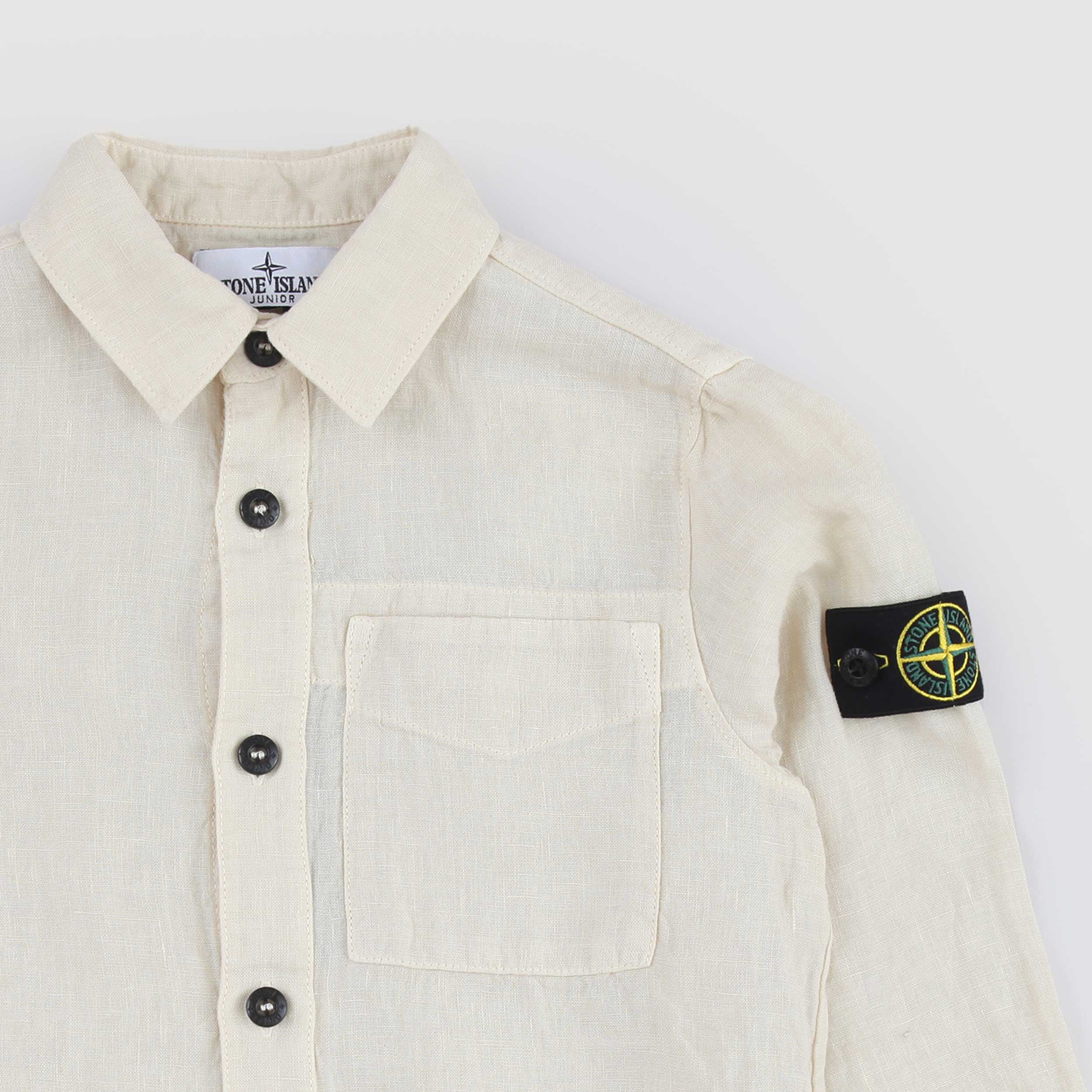 Sand-colored Linen Shirt by STONE ISLAND