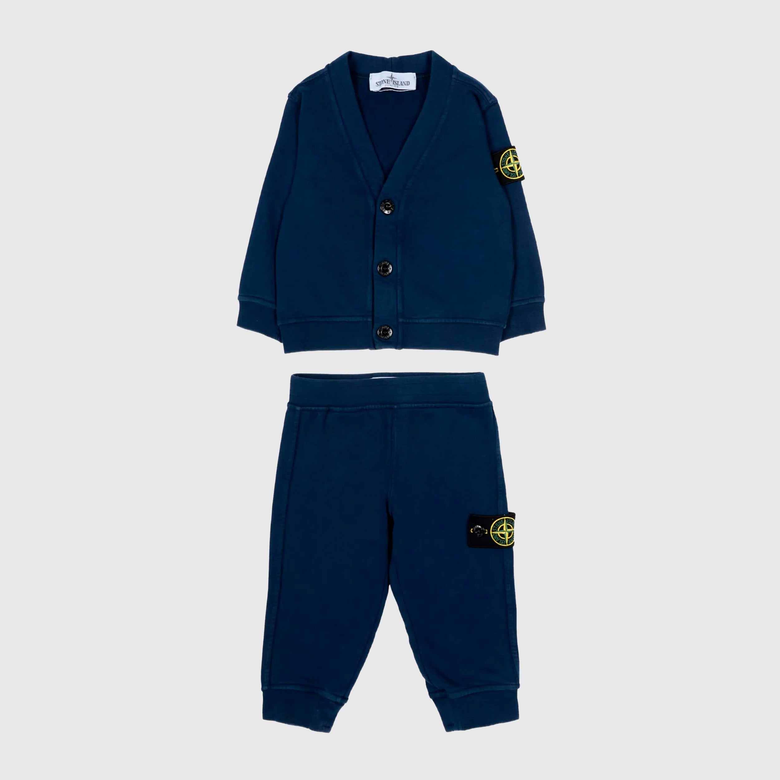Dark Blue Three-Piece Suit Signed STONE ISLAND
