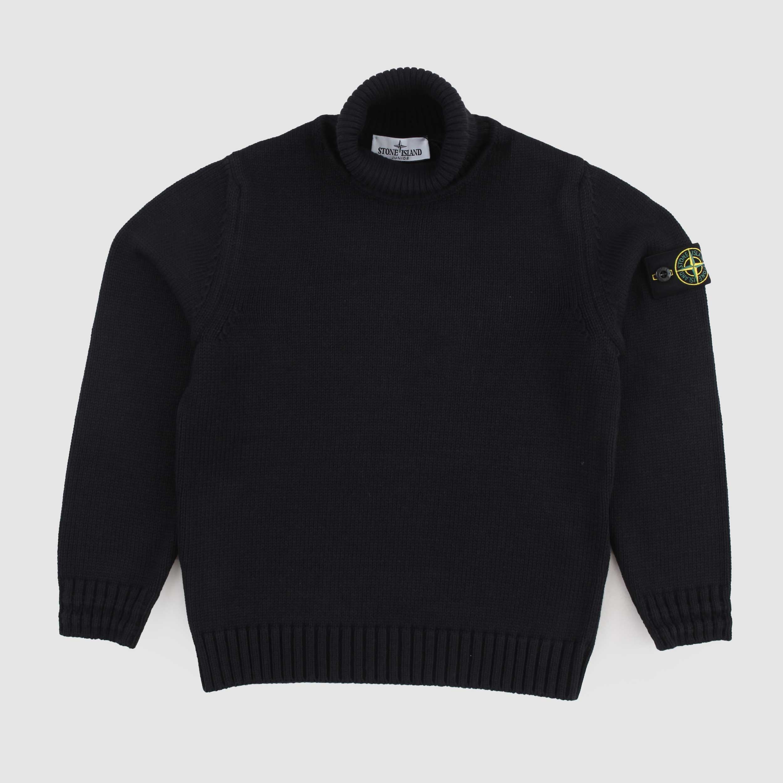 Dolcevita Nera con Targhetta in Rilievo By STONE ISLAND